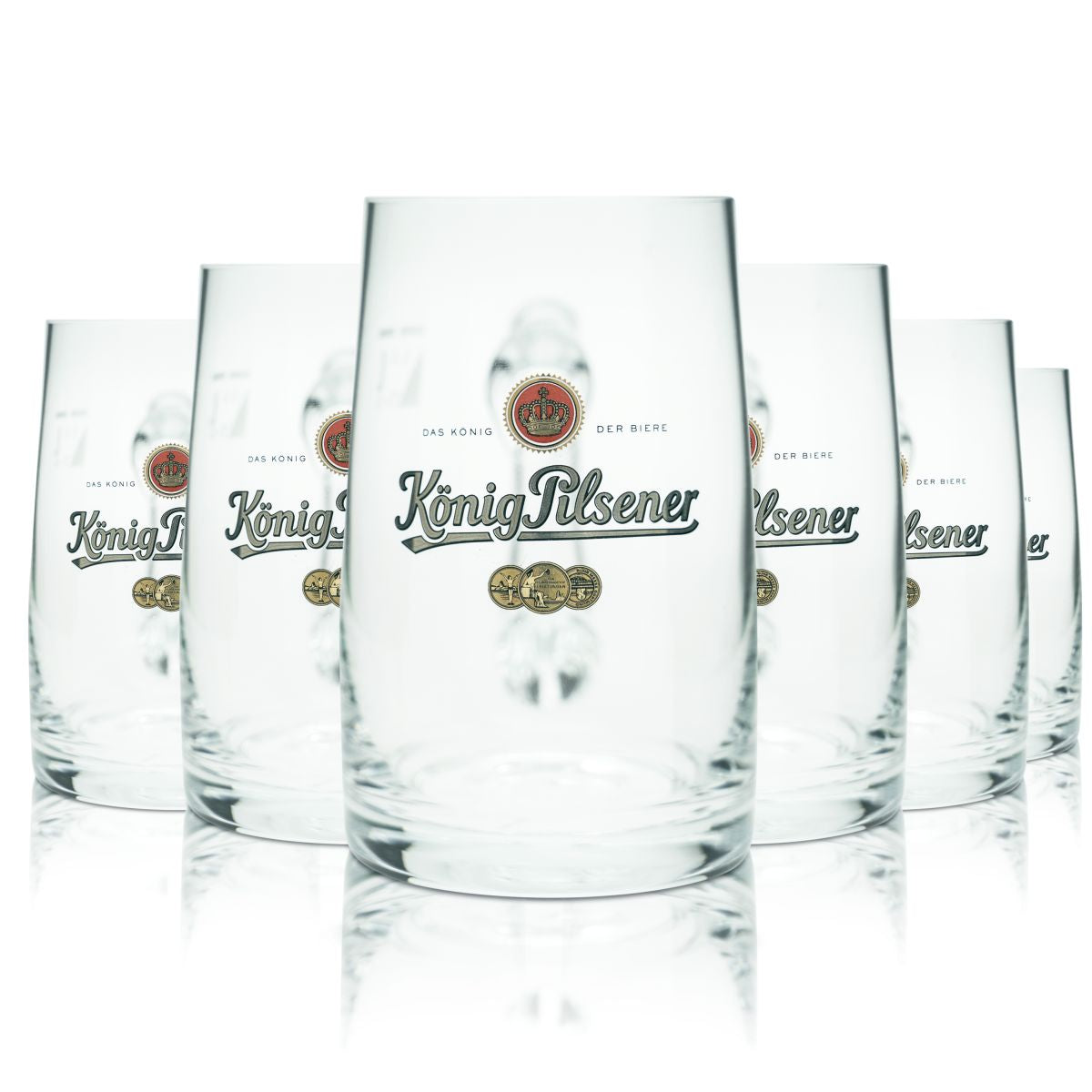 6x König Pilsener Bierglas 0,4l Bierkrug Humpen Seidel Gläser Set Brauerei Pils