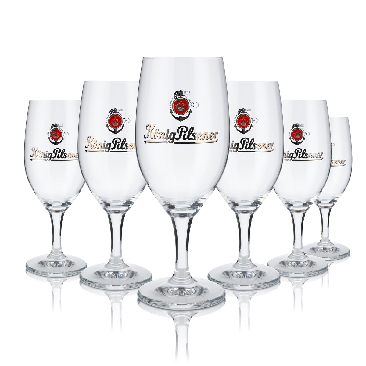 6x König Pilsener Bierglas 0,4l Pilsener Pokal Tulpe Gläser Set Brauerei Gastro – Ansicht 4