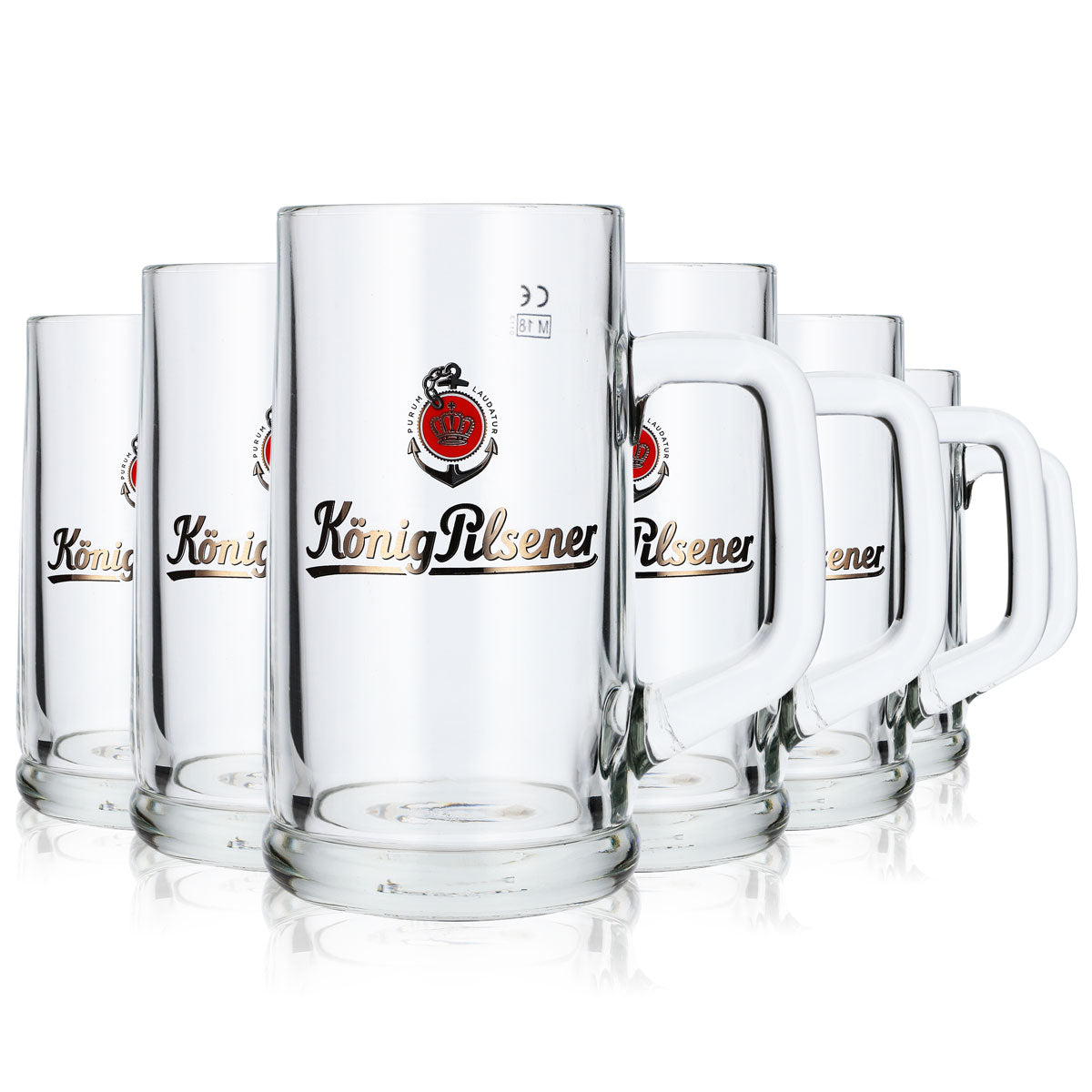 6x König Pilsener Bierseidel Bierhumpen Bier Glas 0,4l Krug Rastal