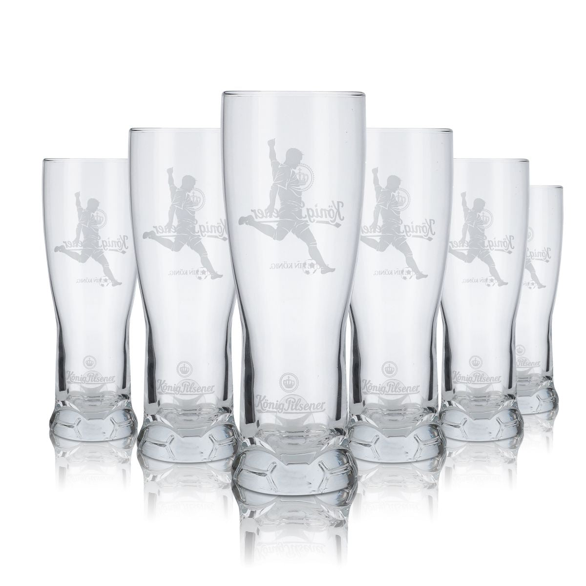 6x König Pilsener Gläser Bier 0,3l Glas Bierkrug Biergläser "Torjäger"