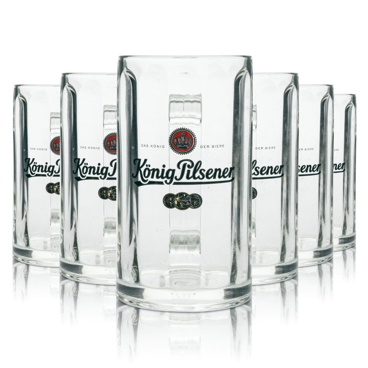 6x König Pilsner Bier Glas Krug 0,4l Rastal