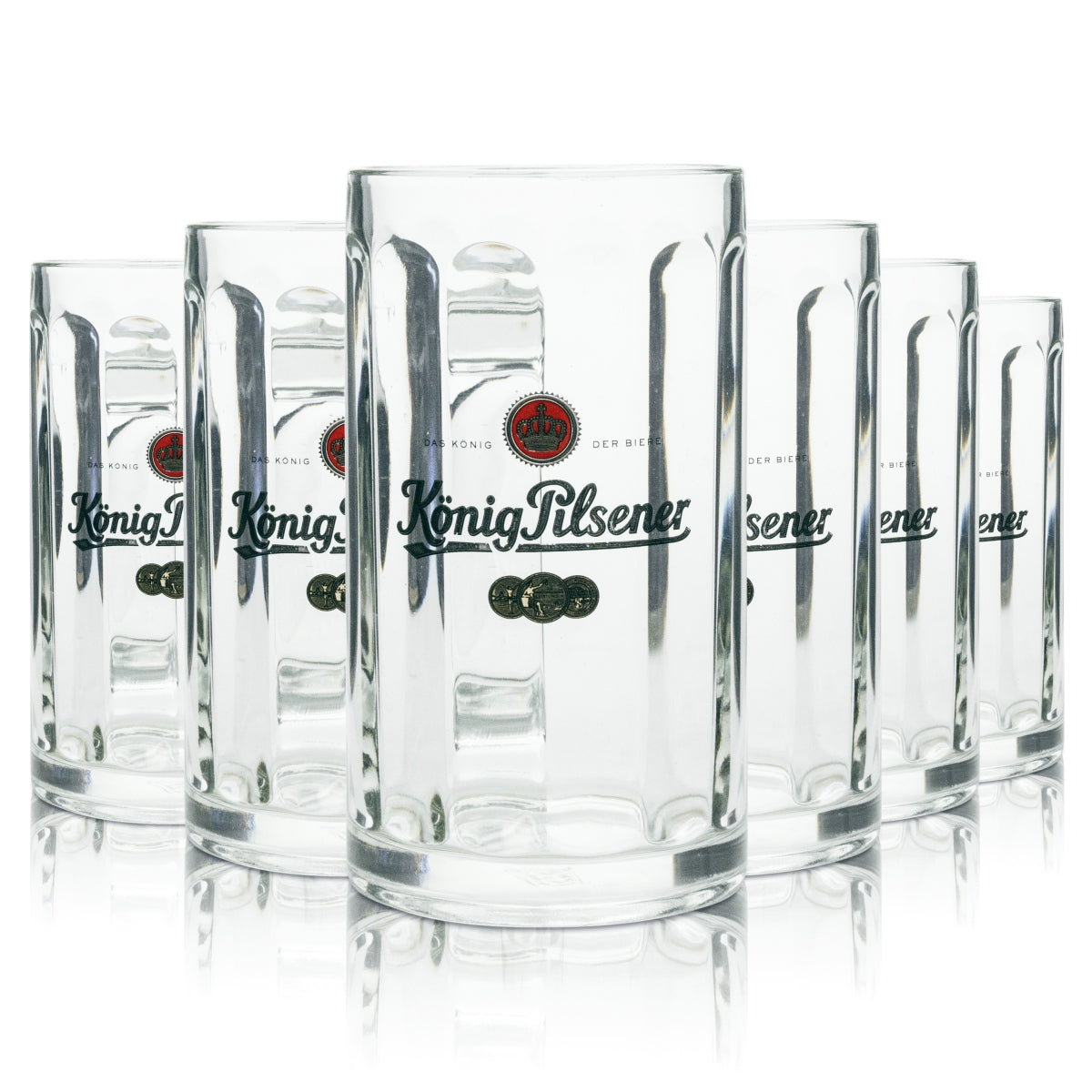 6x König Pilsner Bier Glas Krug 0,5l Rastal