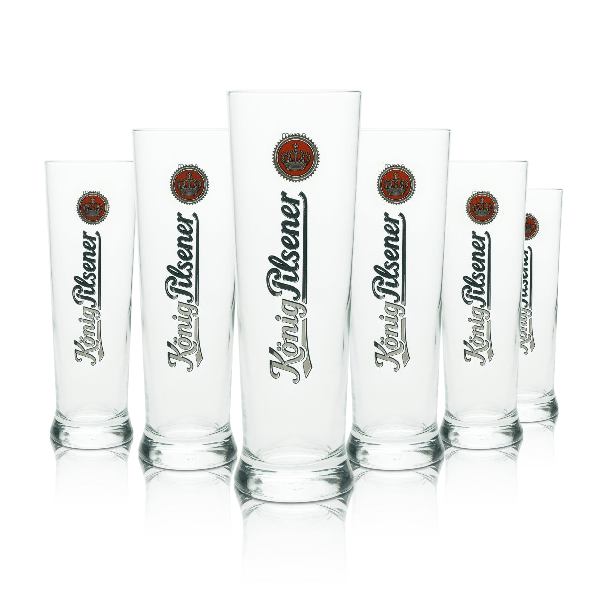 6x König Pilsner Bier Glas Tulpe 0,4l Sahm