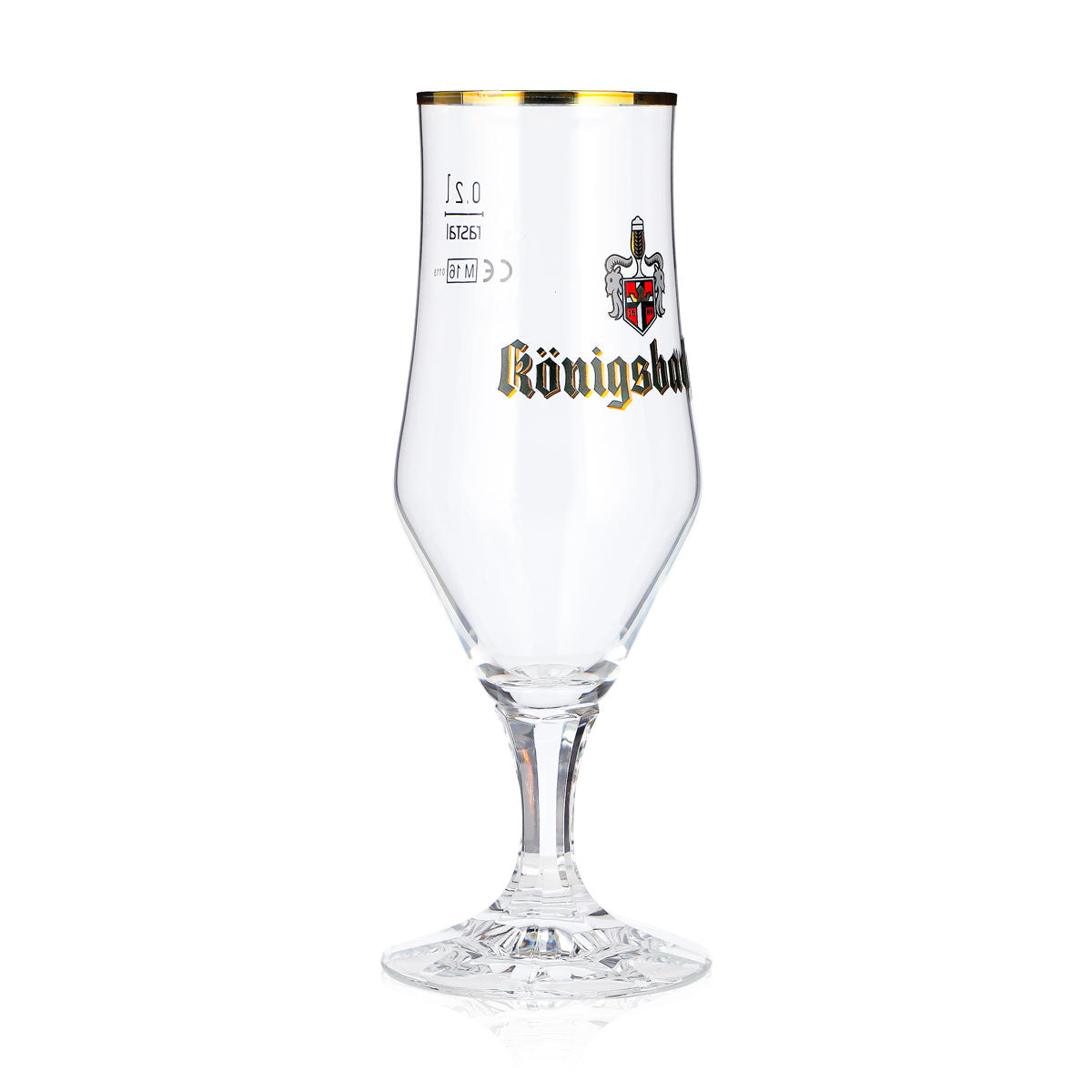 6x Königsbacher Bier Glas 0,2l Kelch Goldrand Rastal Pokal (6er Set) – Ansicht 3