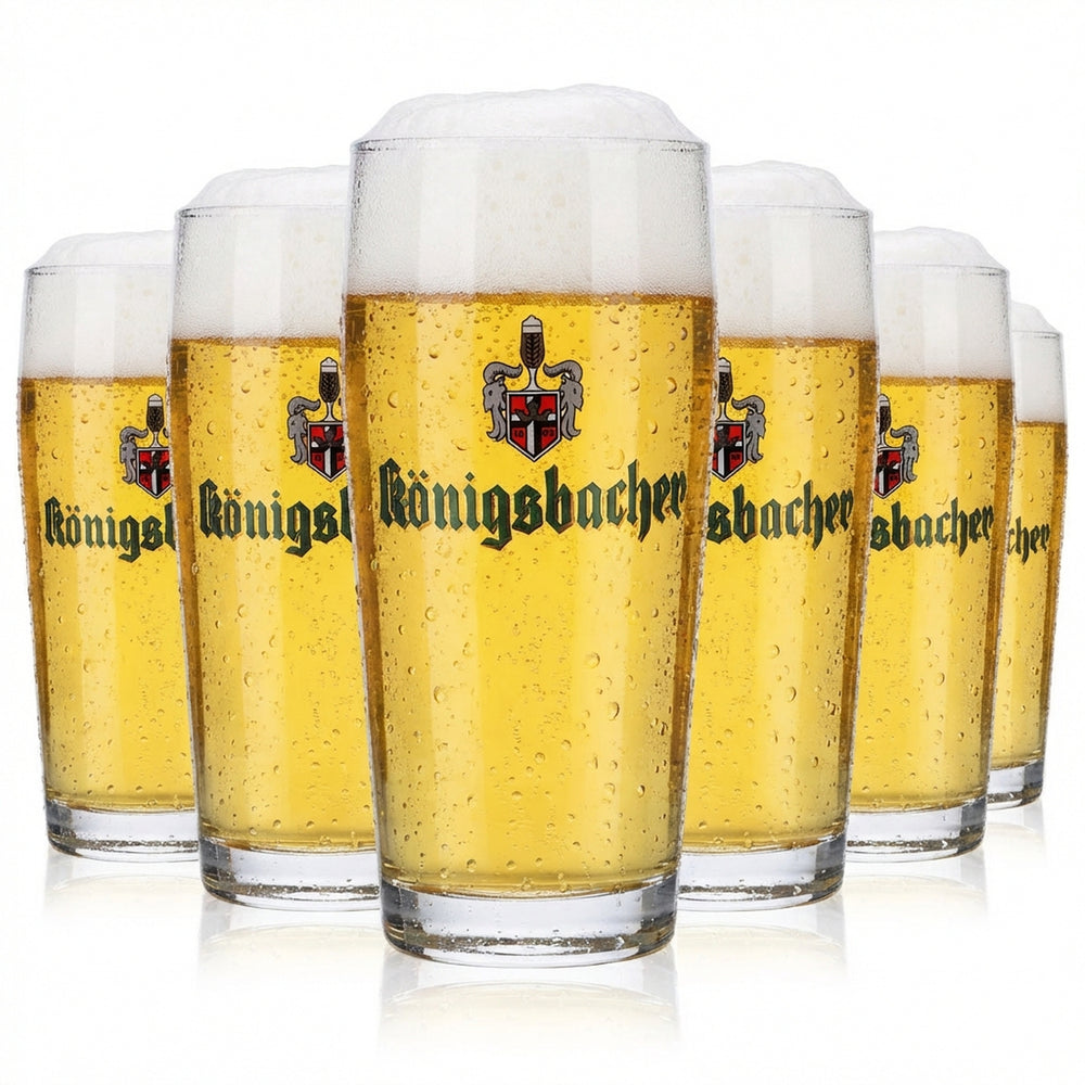 6x Königsbacher Bier Willibecher 0,3l Becher Biergläser Bierglas konisch