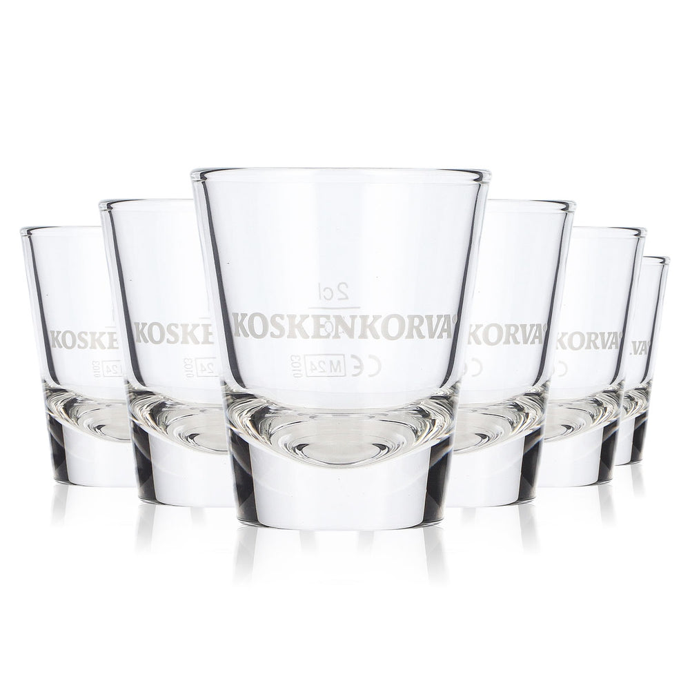6x Koskenkorva Vodka Glas 2cl Shotglas Böckling Schnapsglas (6er Set)