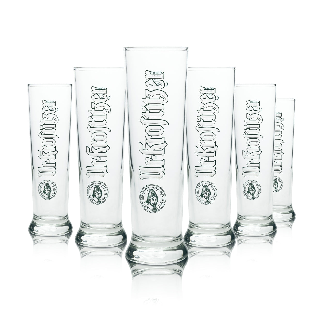 6x Köstritzer Bier Glas Ur-Köstritzer Relief Pokal 0,3l Sahm Gläser Tulpe Cup