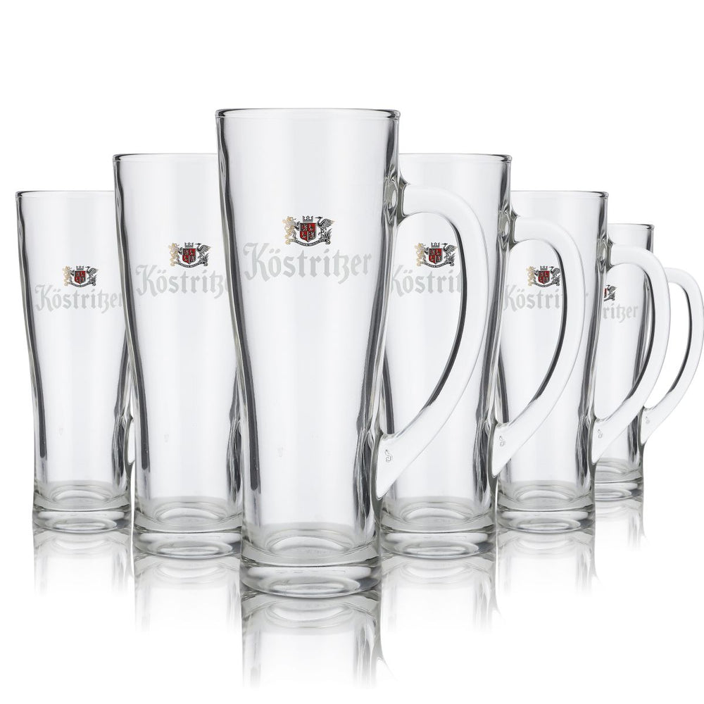 6x Köstritzer Glas 0,3l Bierkrug Humpen Seidel Gläser Set Brauerei Schwarzbier