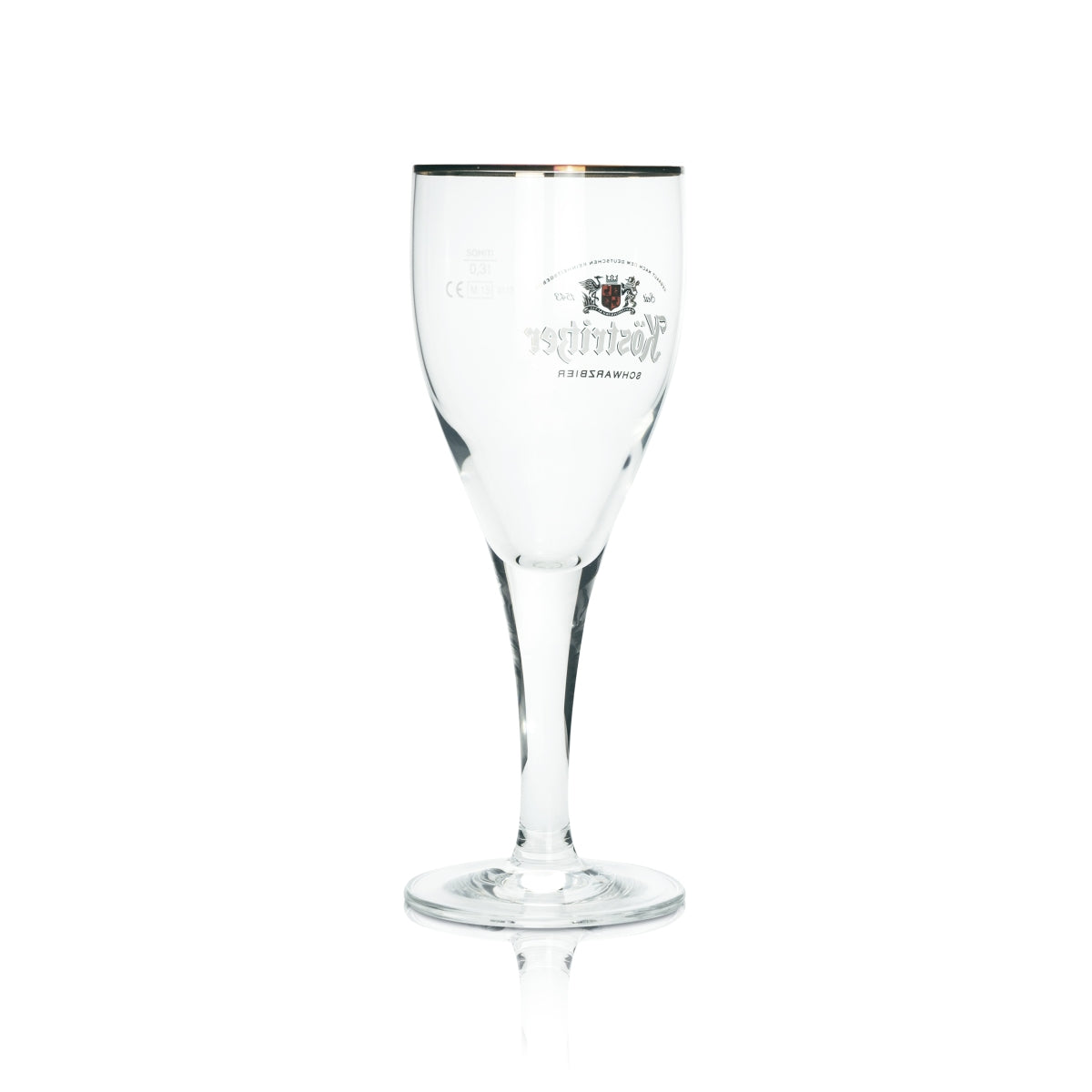 6x Köstritzer Glas 0,3l Pokal Tulpe Goldrand Bier Gläser Gastro Bar Schwarzbier – Ansicht 3