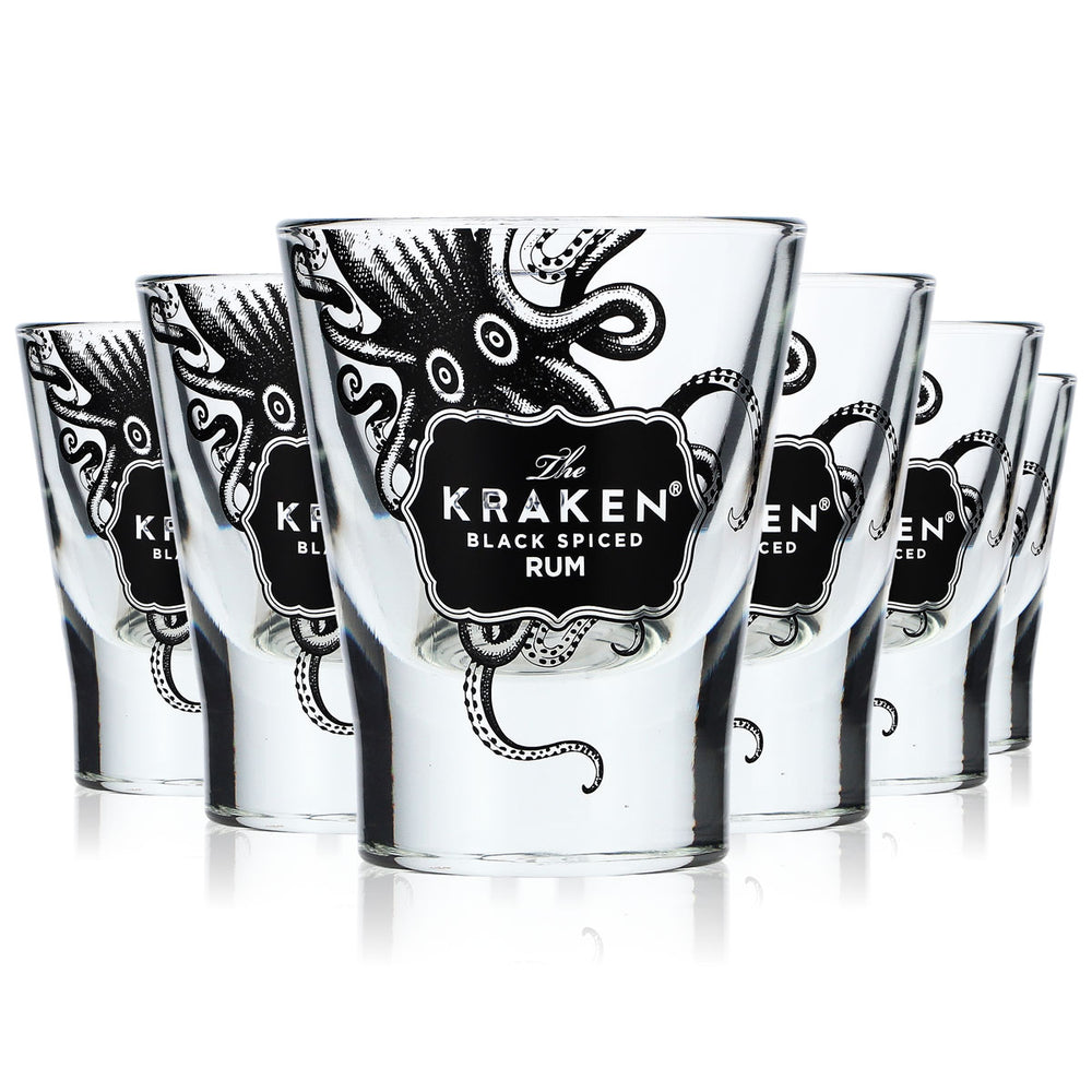 6x Kraken Rum Glas 0,06l Shotglas Tumbler Longdrinkglas Cocktailglas (6er Set)