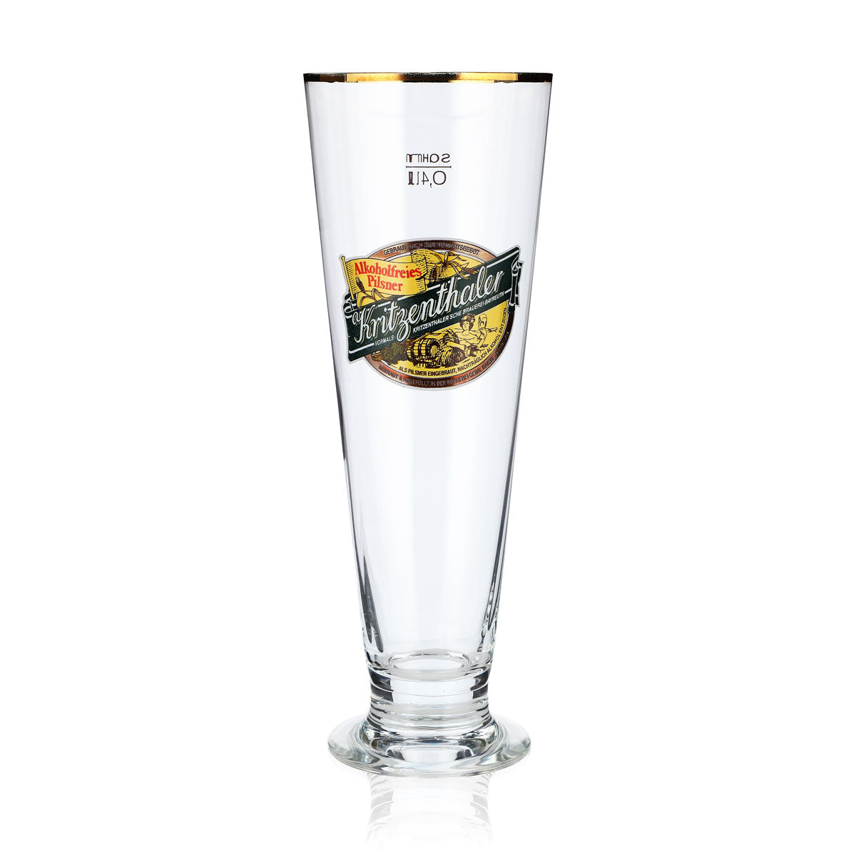 6x Kritzenthaler Bier Glas 0,4l Tulpe Alkoholfrei Goldrand Sahm Florenz – Ansicht 2