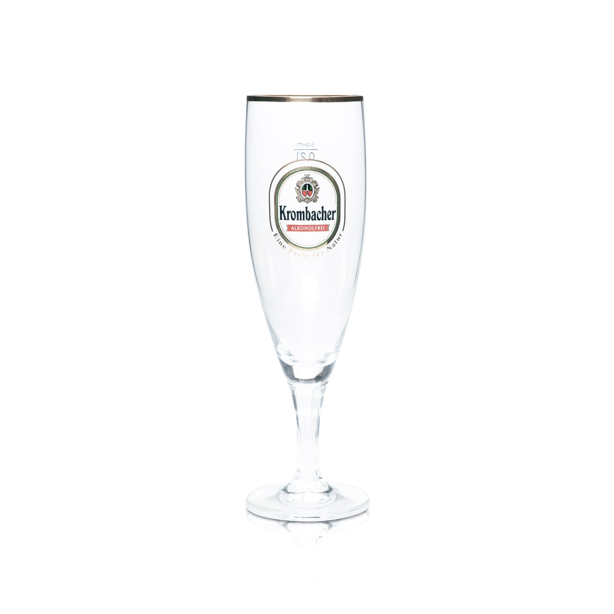 6x Krombacher Bier Glas 0,2l Pokal Tulpe Goldrand Alkoholfrei Gläser Gastro Bar – Ansicht 4