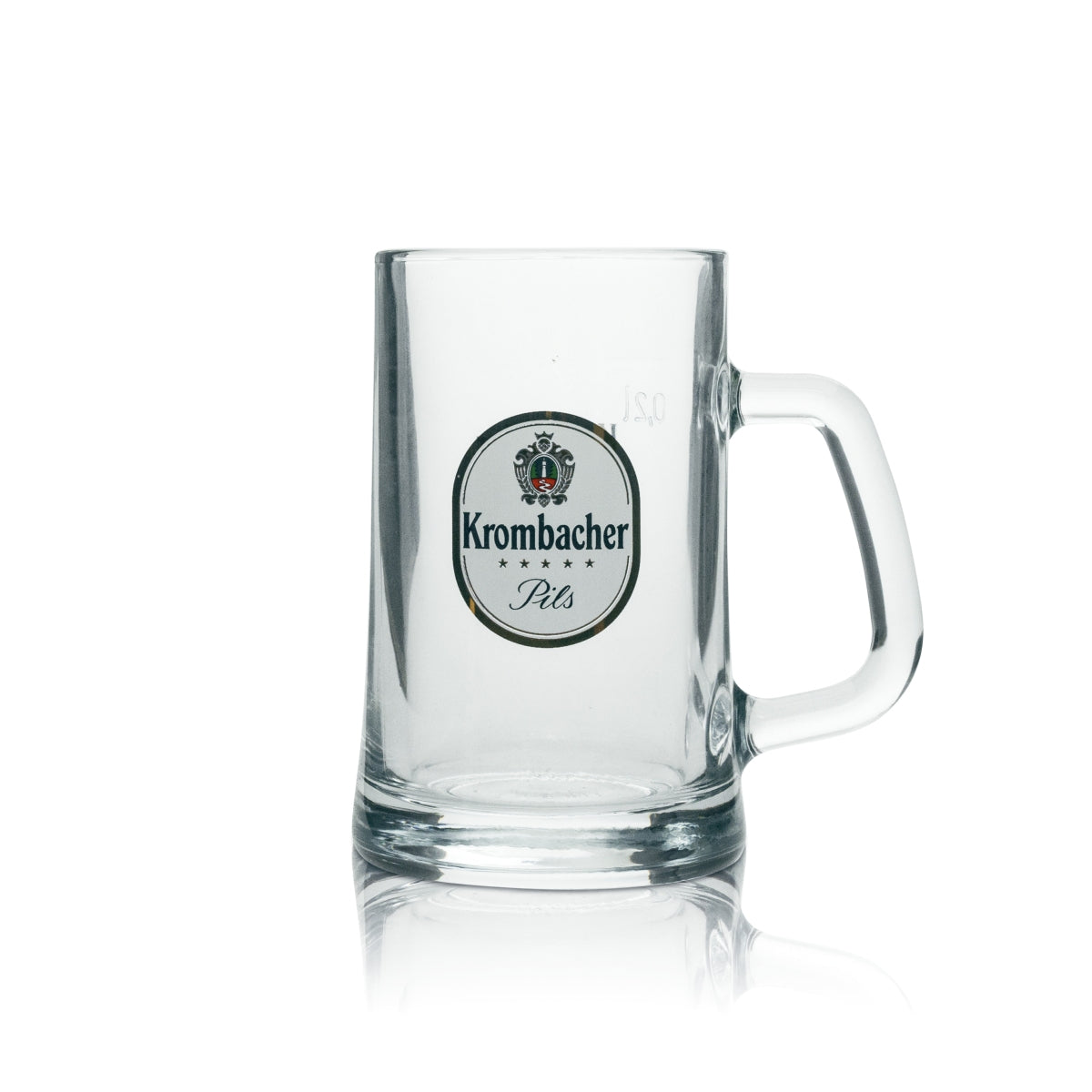 6x Krombacher Bier Glas Krug Pils 0,2l "Eine Perle der Natur" Sahm – Ansicht 2