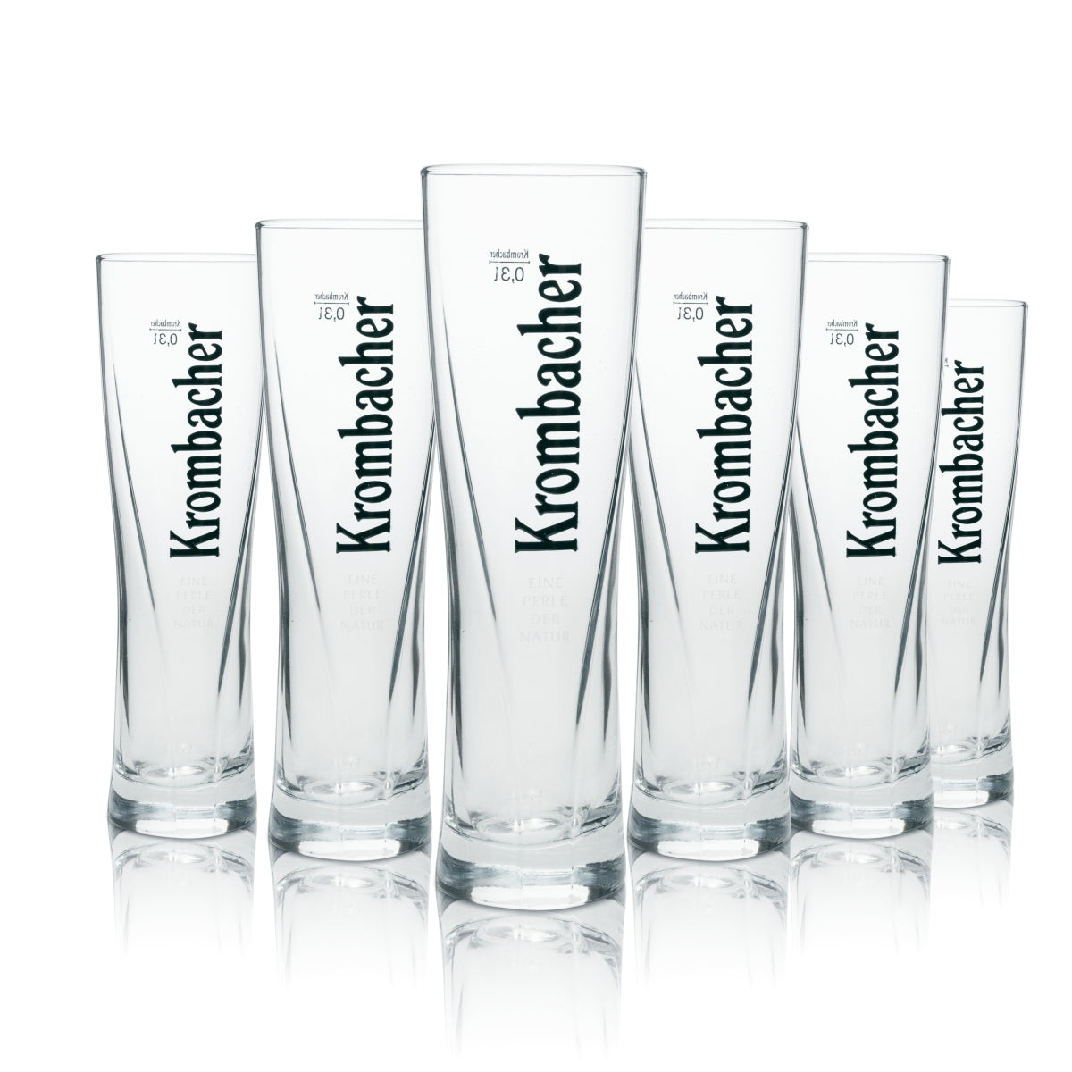 6x Krombacher Bier Glas Perle der Natur 0,3l Ritzenhoff