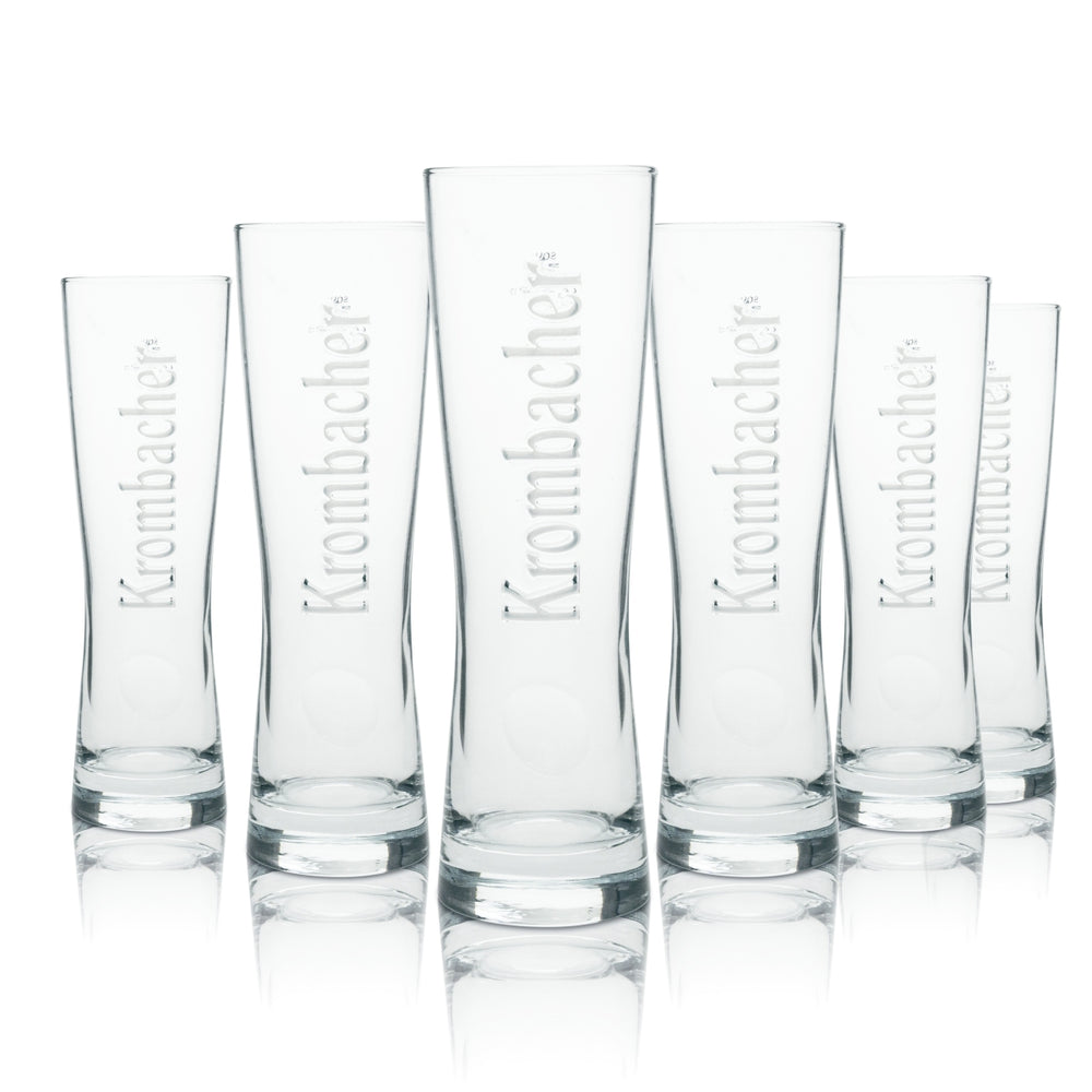 6x Krombacher Bier Glas Star Cup 0,4l Sahm
