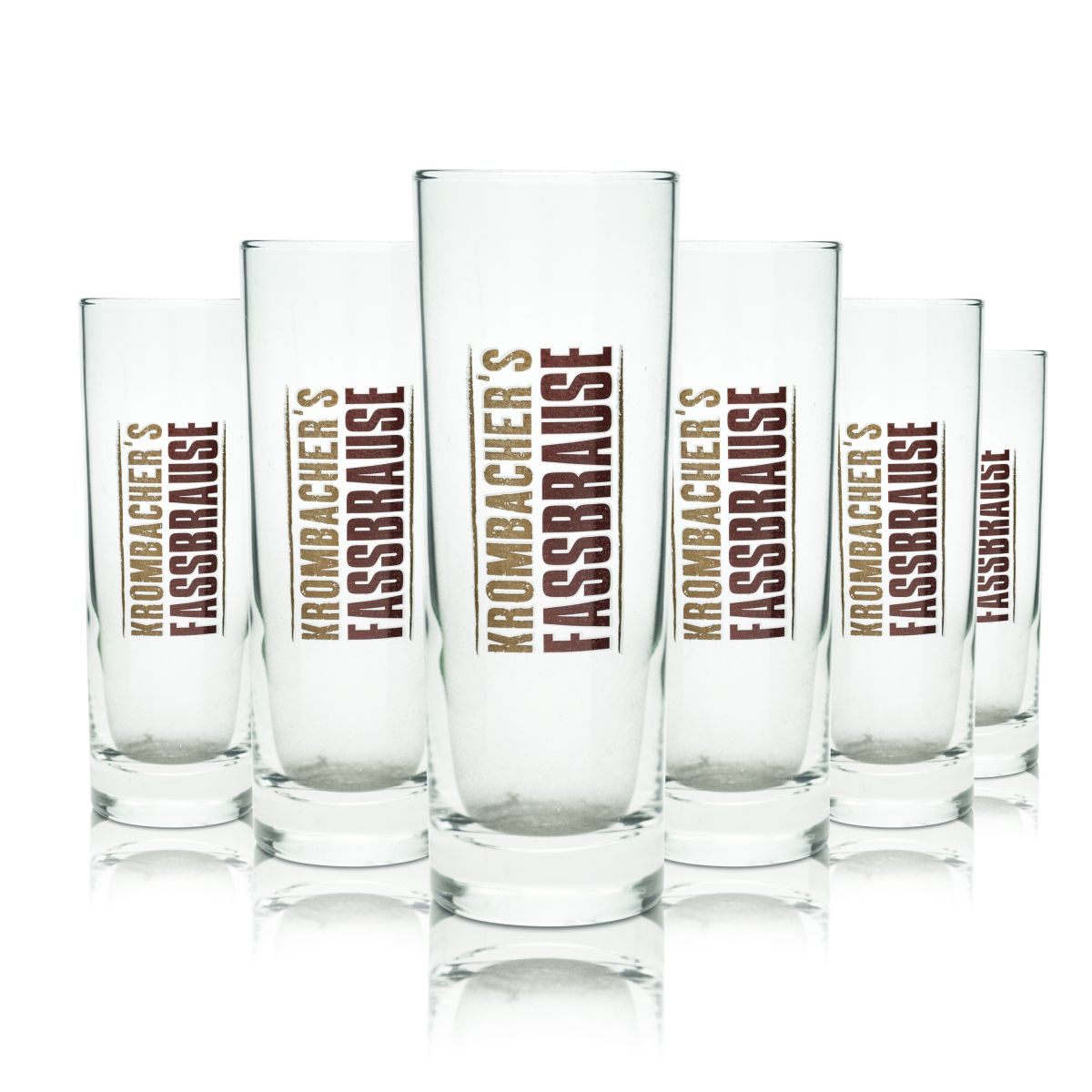 6x Krombacher Bierglas 0,27l Fassbrause Willi Becher Gläser Set Brauerei Gastro