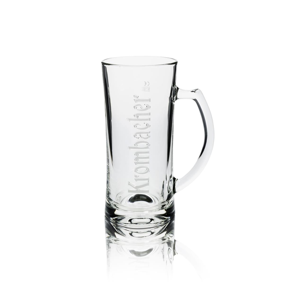 6x Krombacher Glas 0,5l Bier Krug Humpen Seidel Relief Gläser Pils Gastro Eiche – Ansicht 2