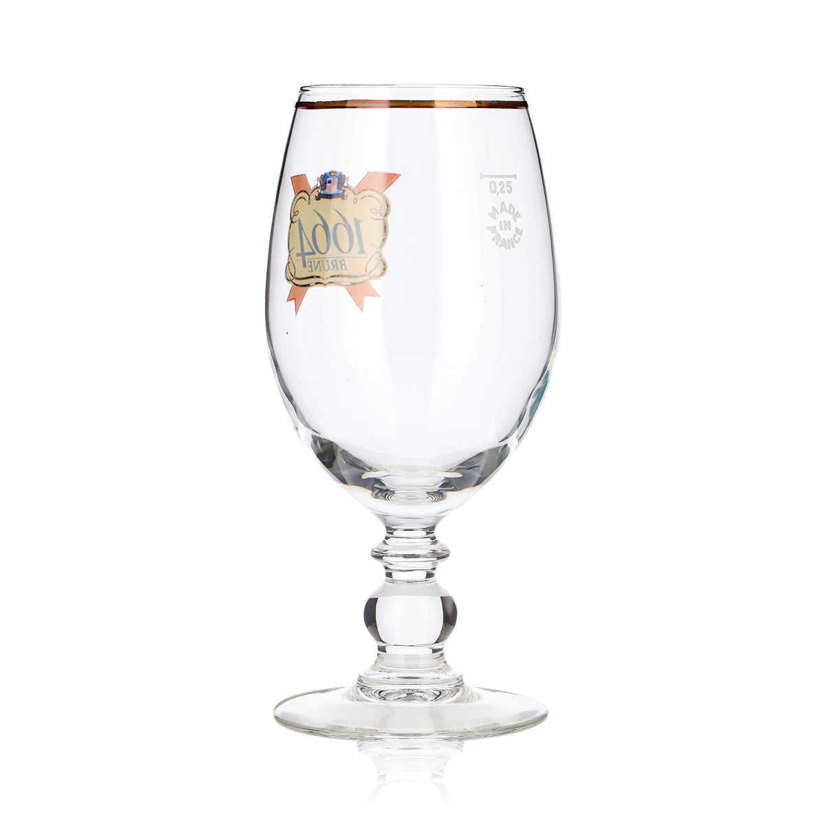 6x Kronenbourg 1664 Bier Glas 0,25l Pokal/Schwenker Goldrand – Ansicht 5