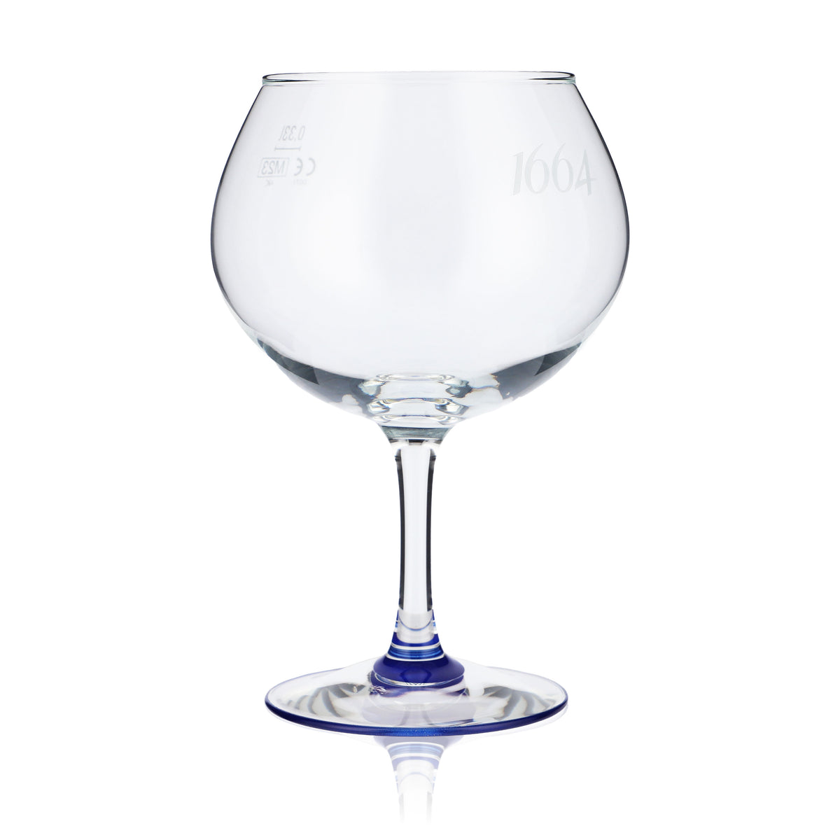6x Kronenbourg 1664 Bier Glas Biergläser 0,33l Ballonglas "1664" blauer Boden ARC – Ansicht 3