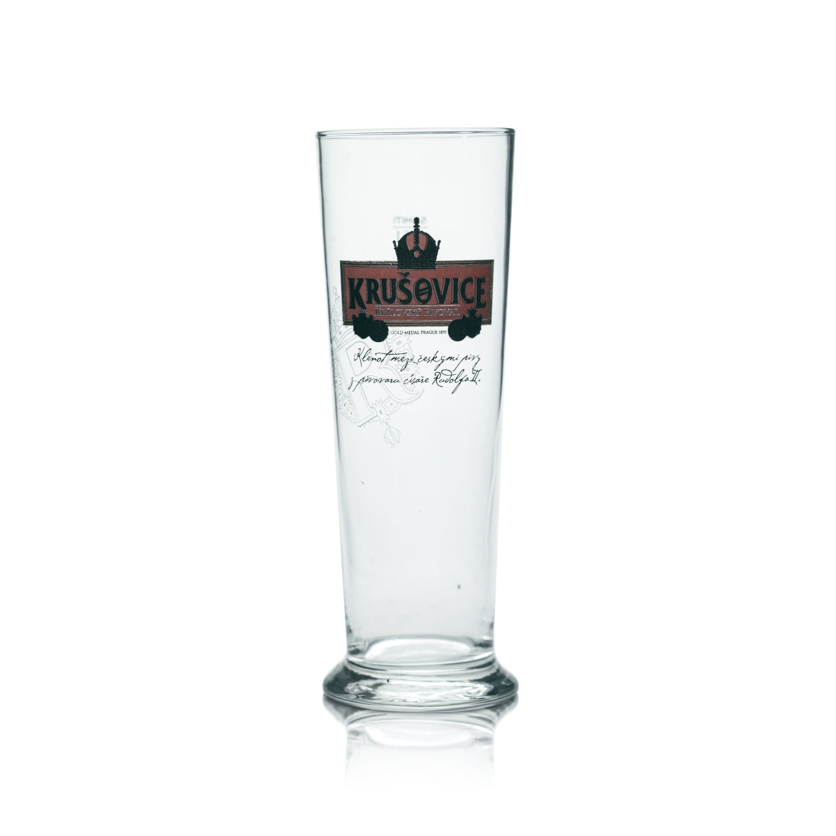 6x Krusovice Glas 0,5l Bier Pokal Gläser Brauerei Czech Dunkel Schwarzes Gastro – Ansicht 2