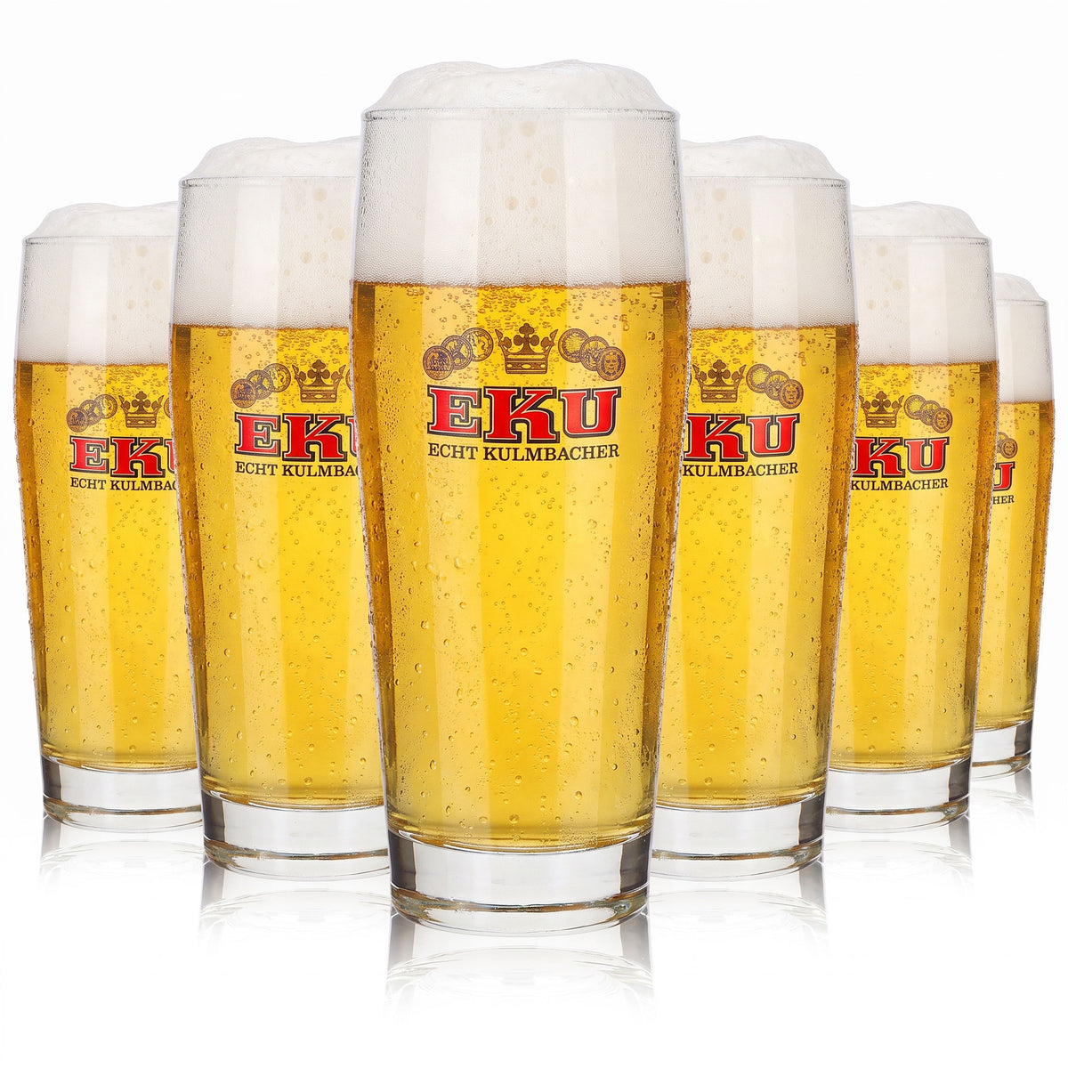 6x Kulmbacher Reichelbräu Bier Glas 0,5l Becher EKU Bierglas Bierkrug (6er Set)