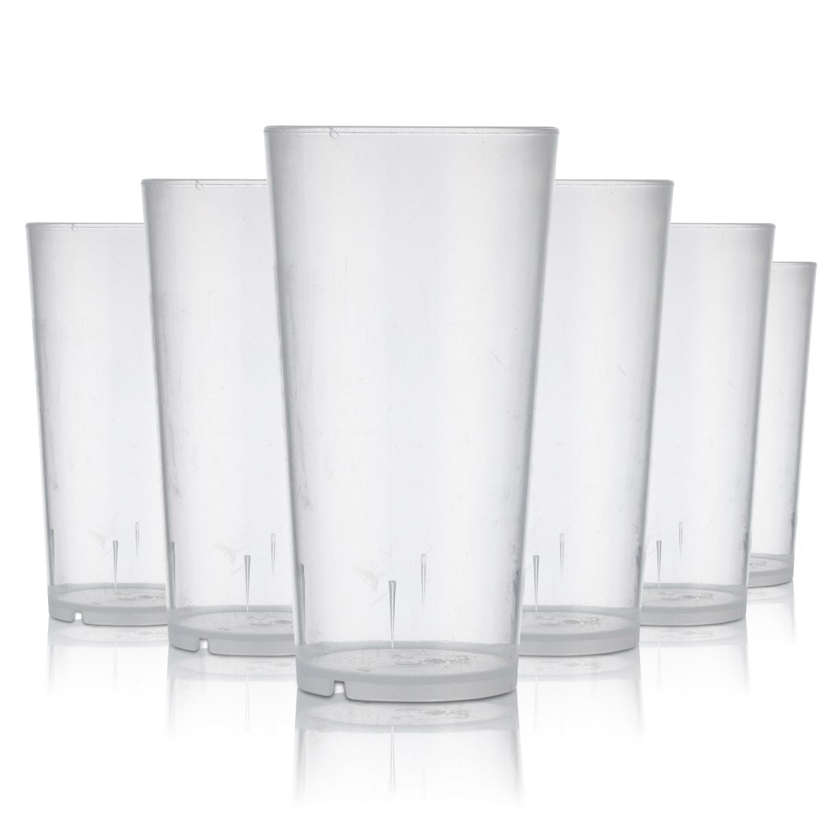 6x Kunststoffbecher Acryl Mehrwegbecher Plastikbecher Glas 0,2l Universal Becher Gläser