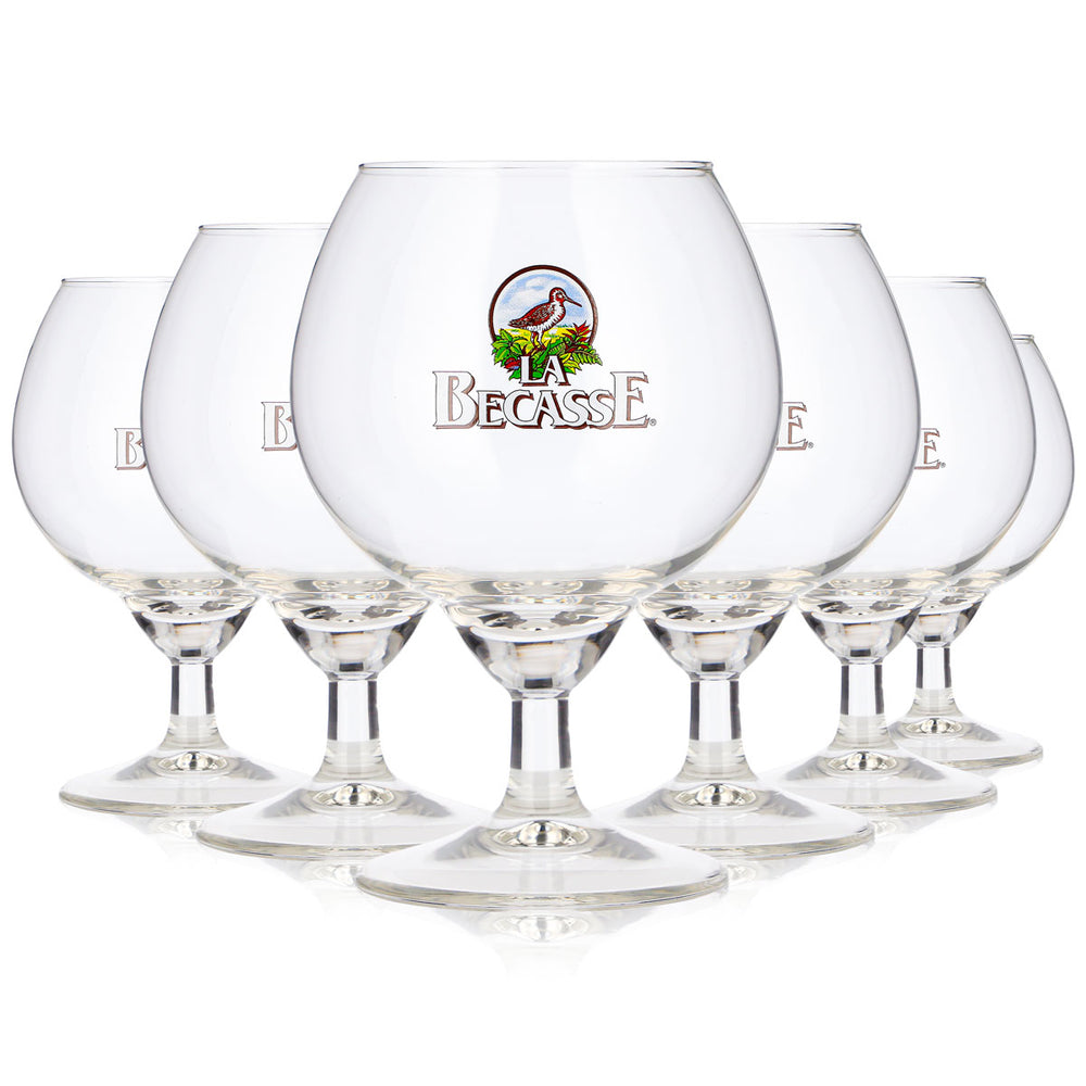 6x La Becasse Bier Glas 0,25l Tulpe Vogel Pokal Bierglas Pokalglas (6er Set)