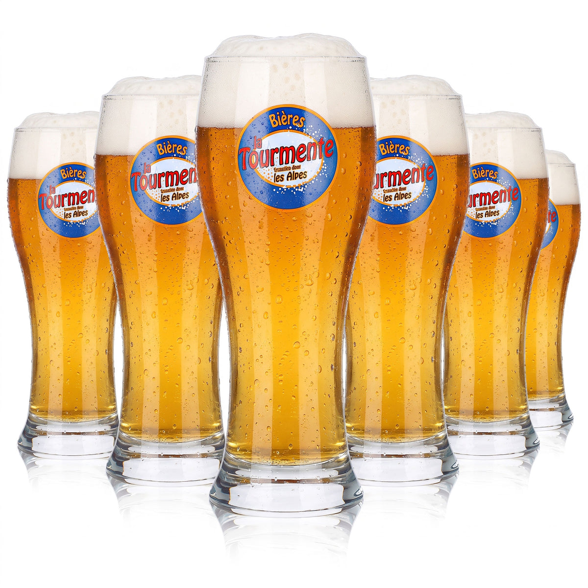 6x La Tourmente Bier Glas 0,25l Weizenglas Durobor Brasserie (6er Set)
