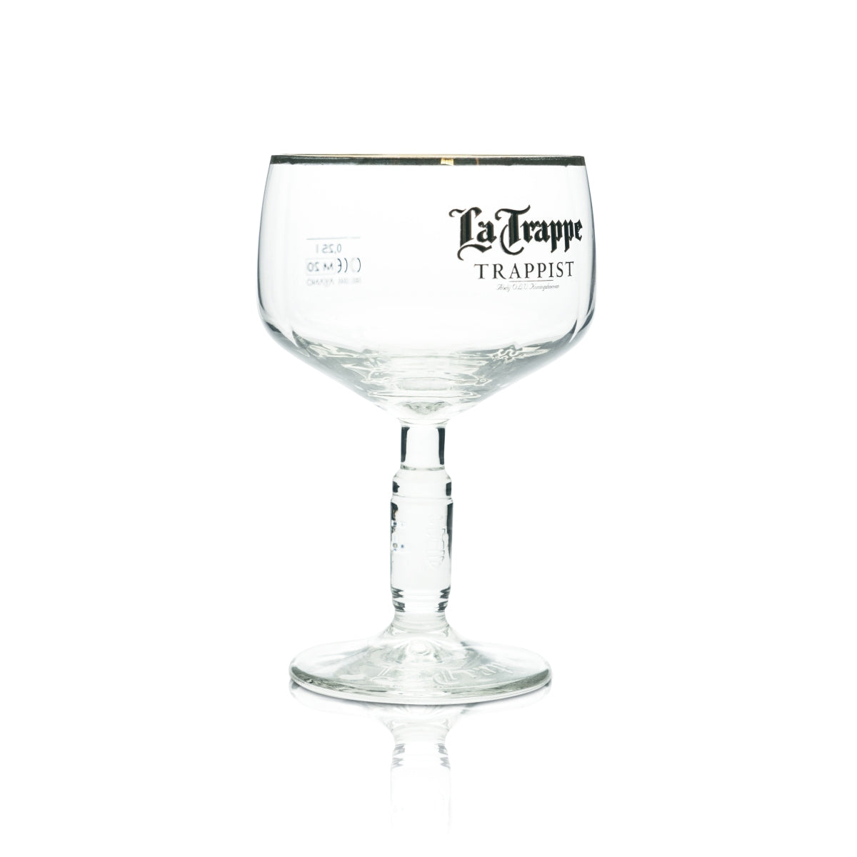 6x La Trappe Bier Glas Pokalgläser Biergläser 0,25l Goldrand – Ansicht 3