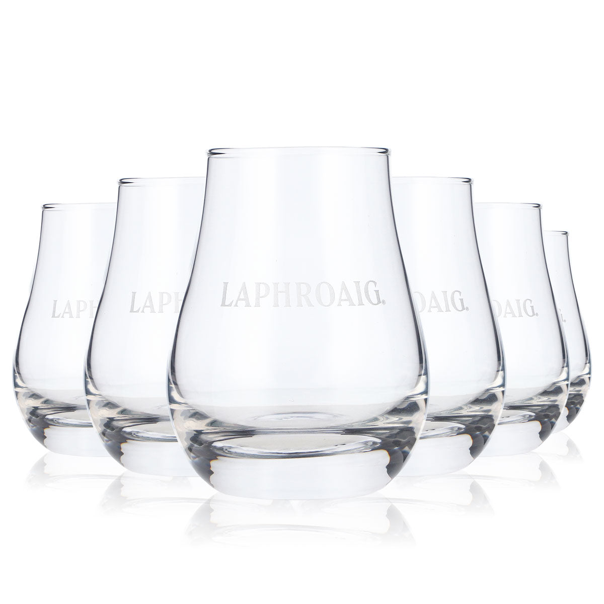 6x Laphroaig Whiskey Glas Nosingglas 0,12l Tumbler Tastingglas