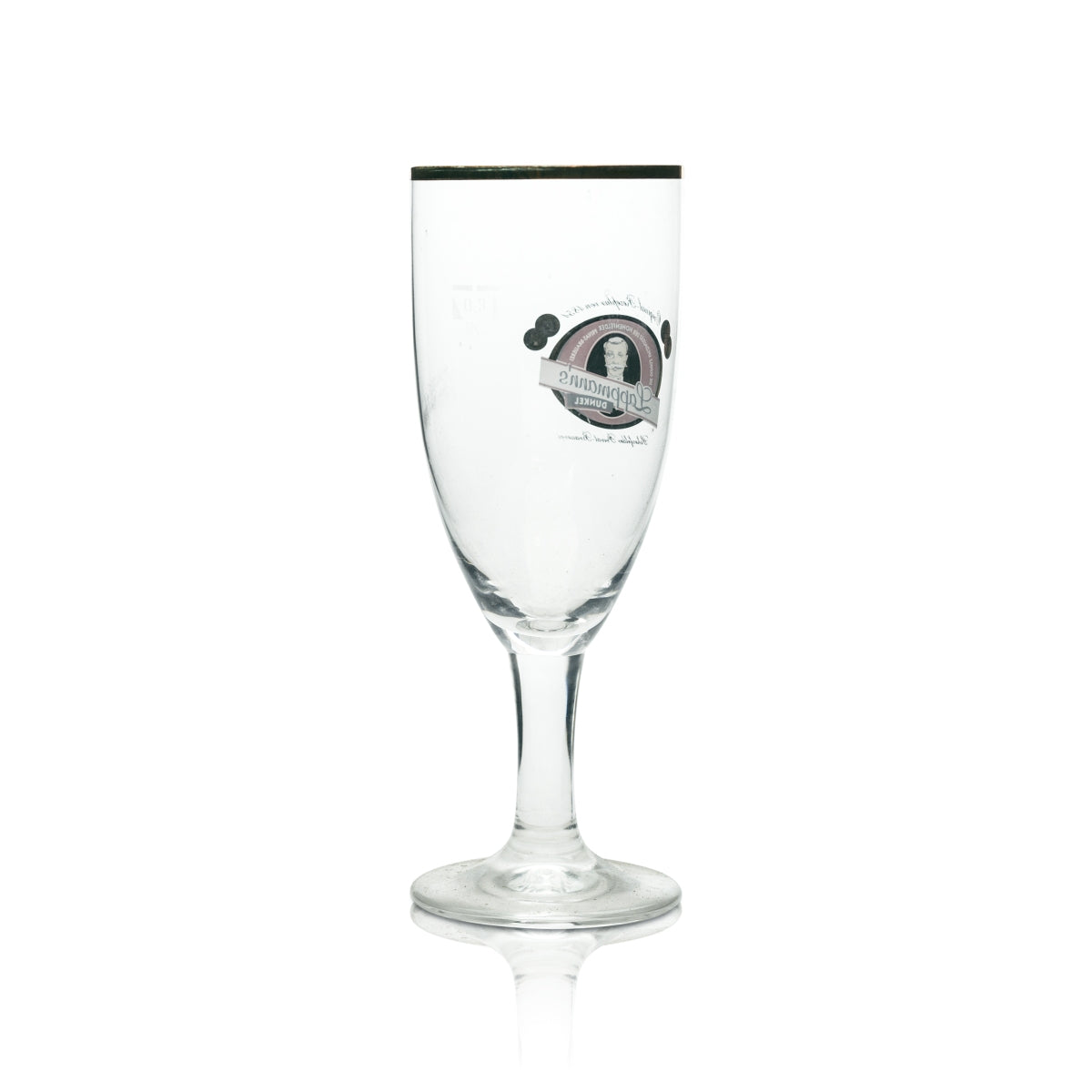 6x Lappmanns Bier Glas Pokal Dunkel mit Goldrand 0,3l – Ansicht 4
