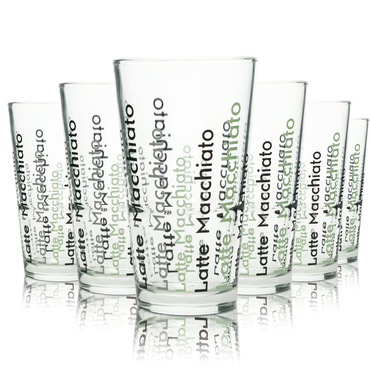 6x Latte Macchiato Glas 0,25l Tumbler Kaffee Gläser Cafe Longdrink Cocktail Tee