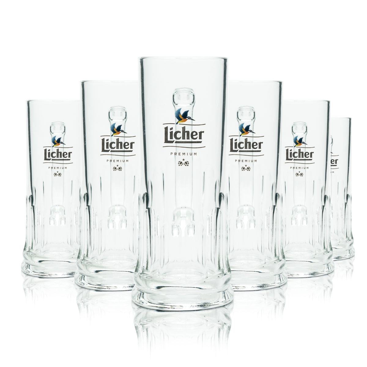 6x Licher Bier Glas 0,3l Krug Tankards Seidel Rastal Henkel Gläser Krüge Beer