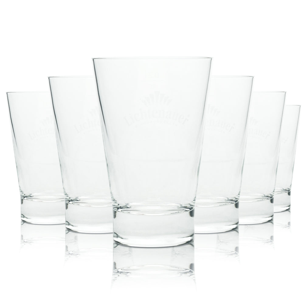 6x Lichtenauer Wasser Glas Tumpler 21cl Gastro Gläser Mineralwasser Hotel Bar