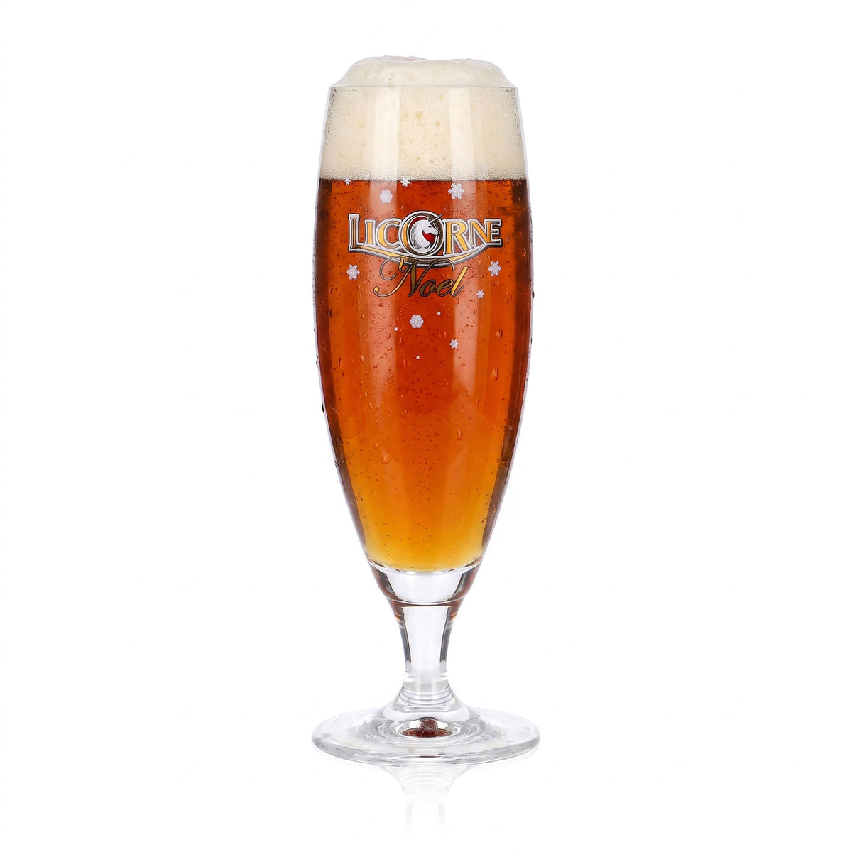6x Licorne Noel Bier Glas 0,25l Pokalgläser Noel Logo Schneeflocke (6er Set) – Ansicht 2