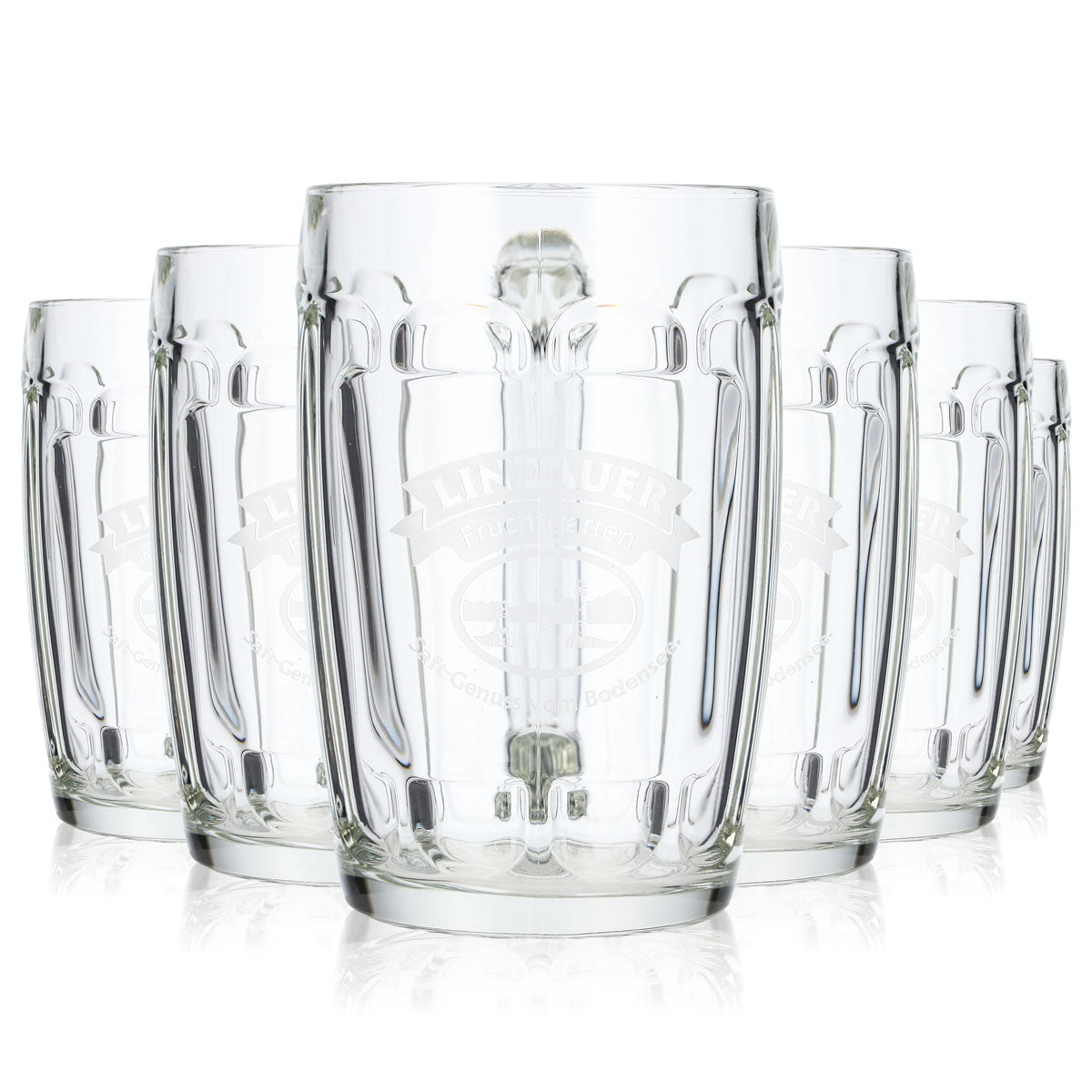 6x Lindauer Saft Glas 0,5l Krug Kontur Rastal (6er Set)