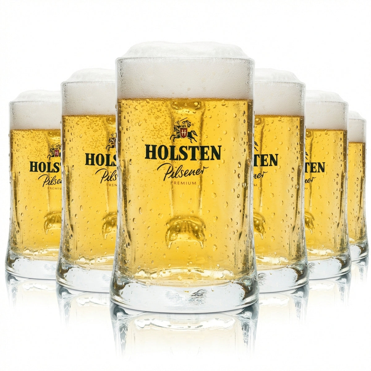 6x Löwenbräu Bier Glas 0,5l Krug Glückauf Rastal Seidel Henkel Gläser Krüge Beer