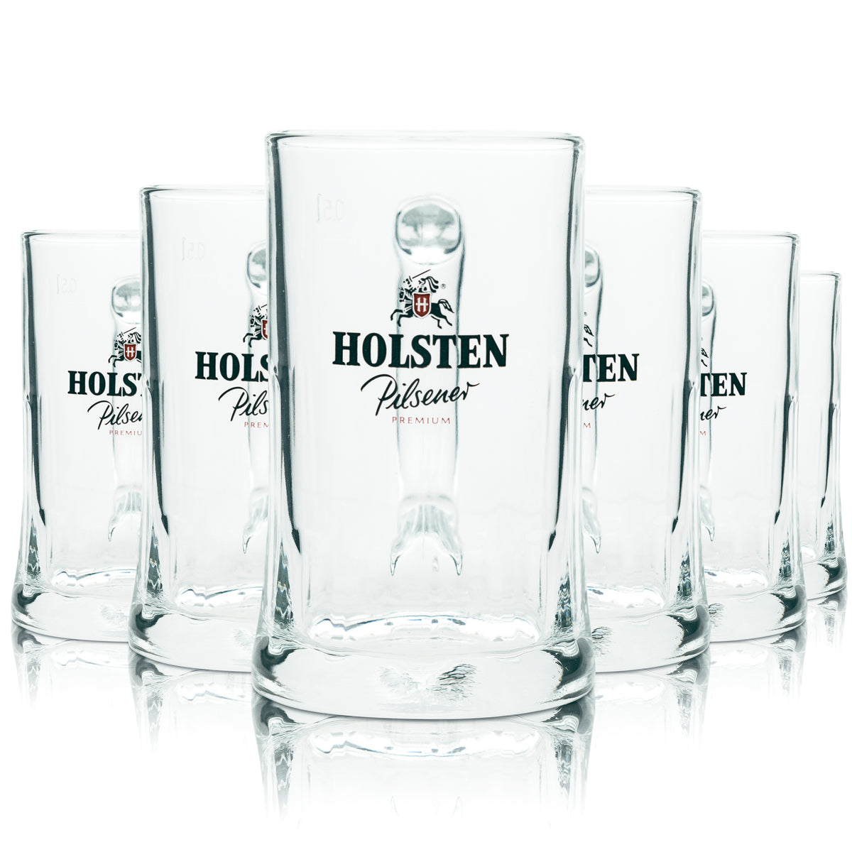 6x Löwenbräu Bier Glas 0,5l Krug Glückauf Rastal Seidel Henkel Gläser Krüge Beer – Ansicht 4