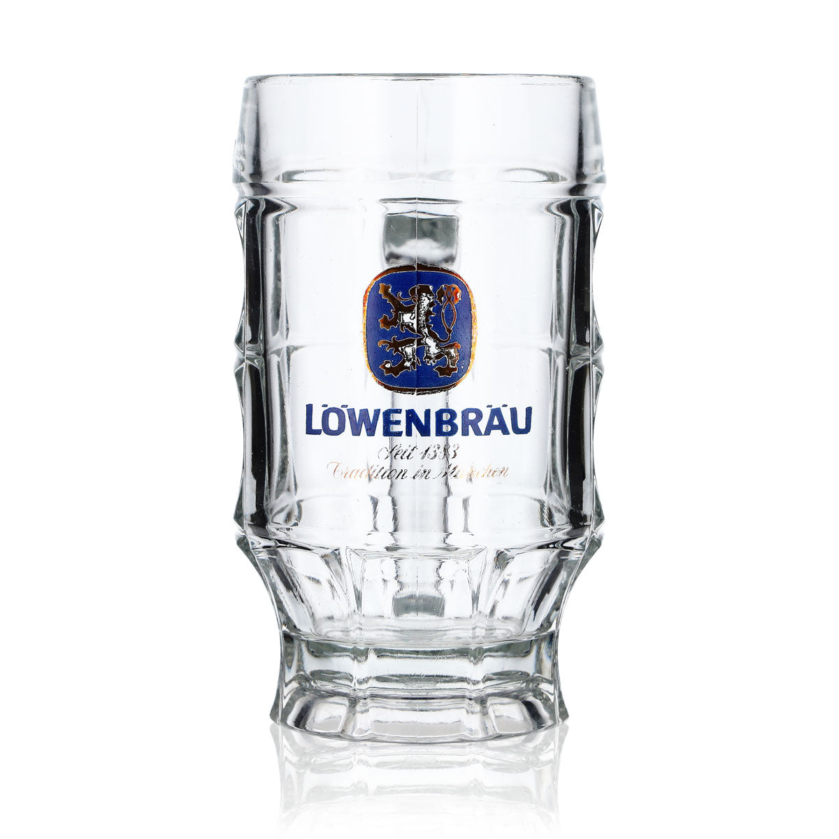 6x Löwenbräu Bier Glas Biergläser Seidel 0,3l Krug Straßburg – Ansicht 2