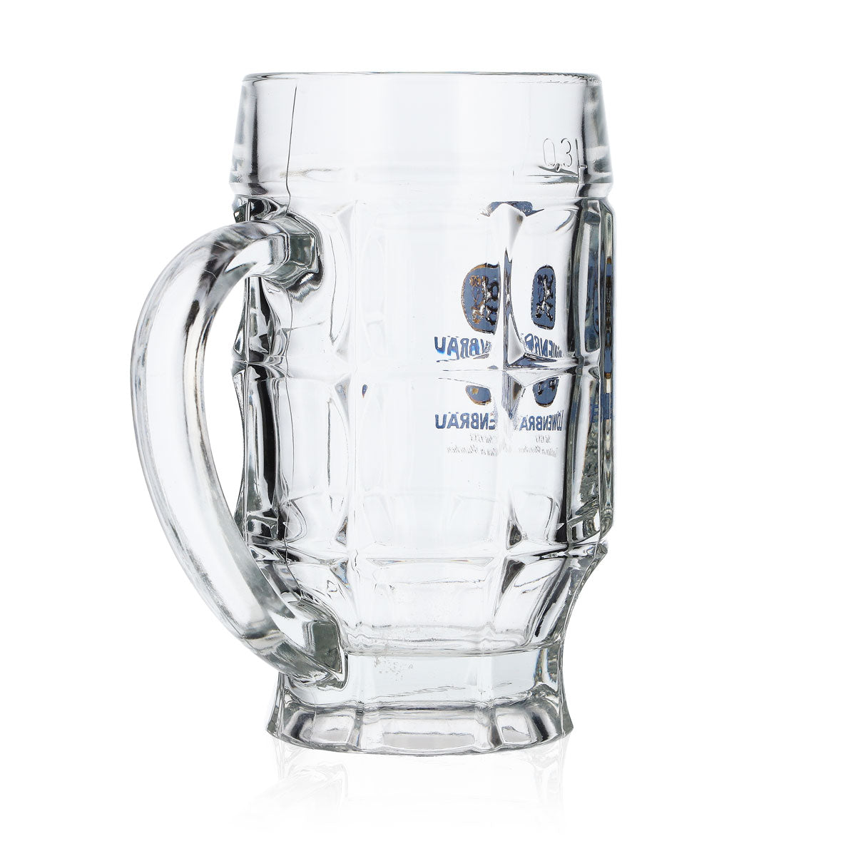 6x Löwenbräu Bier Glas Biergläser Seidel 0,3l Krug Straßburg – Ansicht 5