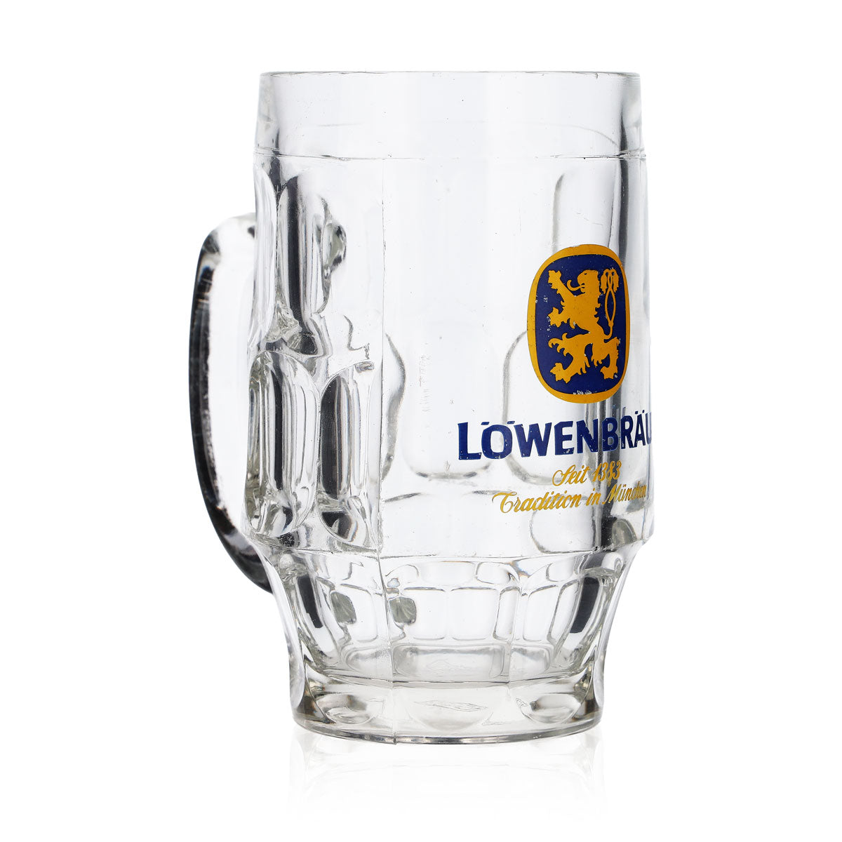 6x Löwenbräu Bier Glas Biergläser0,5l Krug Straßburg gelbes Logo B-WARE – Ansicht 3