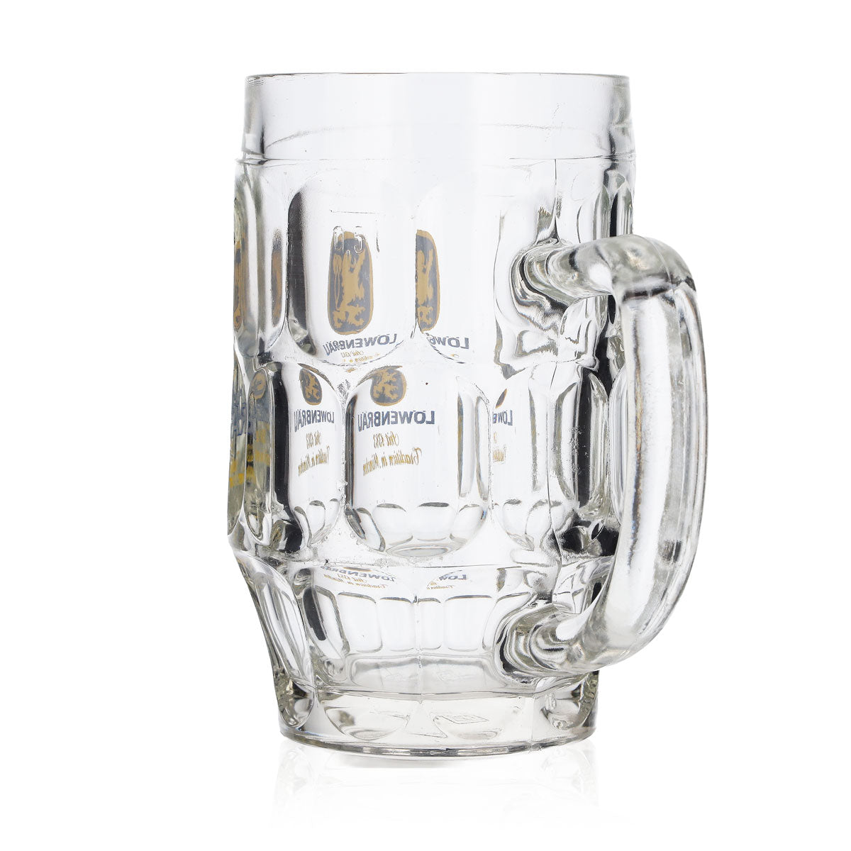 6x Löwenbräu Bier Glas Biergläser0,5l Krug Straßburg gelbes Logo B-WARE – Ansicht 5