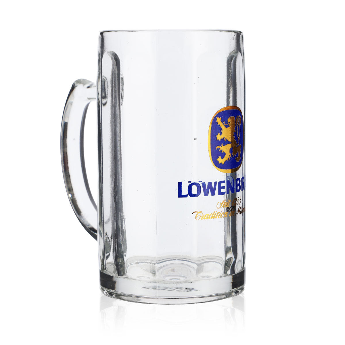 6x Löwenbräu Bier Glas Gläser 0,4l Krug Seidel Humpen Moldau B-Ware – Ansicht 3
