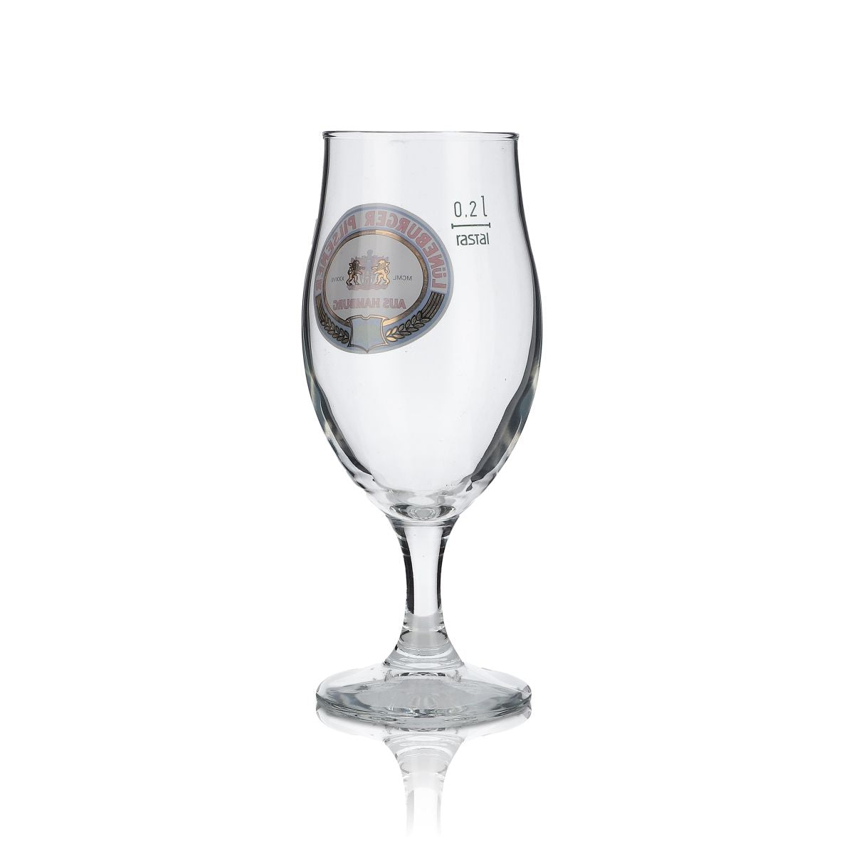6x Lüneburger Pilsener Gläser 0,2l Glas Biergläser Bierglas Stielglas – Ansicht 3