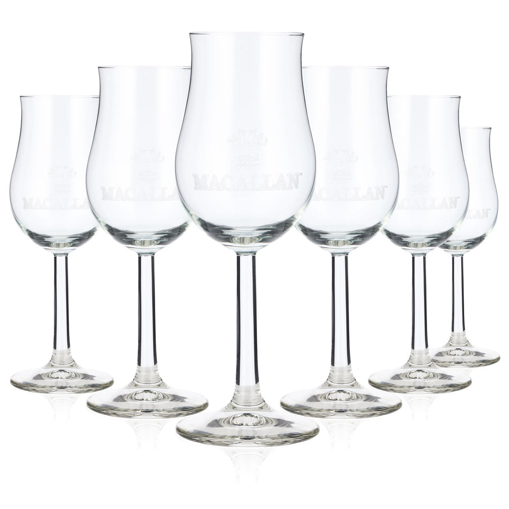 6x Macallan Whiskey Glas Nosing 2cl/4cl Kelch Bugatti (6er Set)