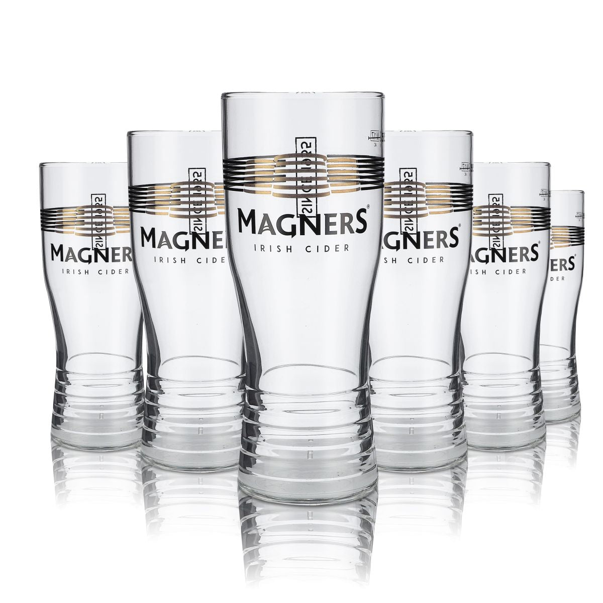 6x Magners Cider Glas Irish Cider Pint Glas Gläser "Win Magners"0,5l