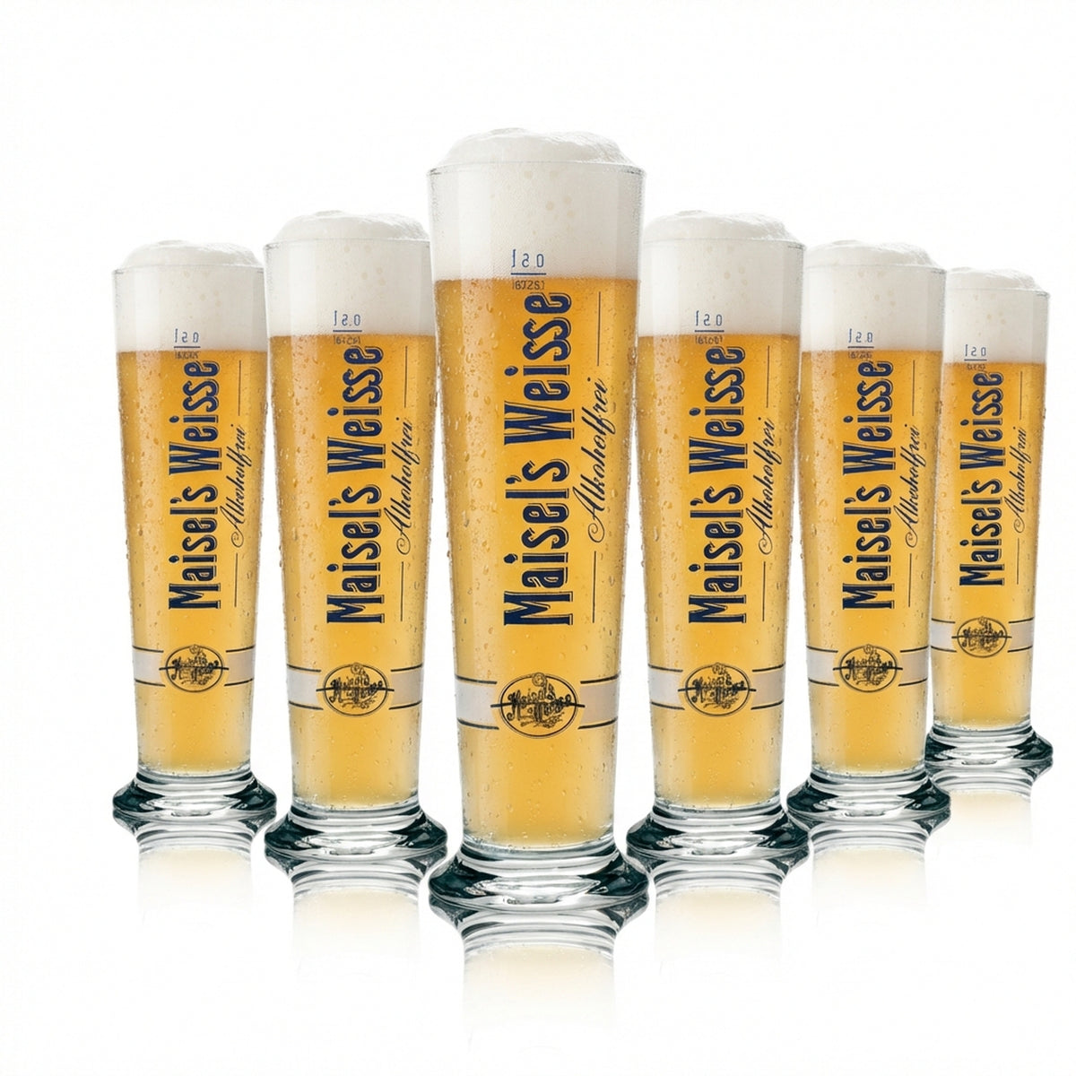 6x Maisels Weisse Bier Glas 0,5l Alkoholfrei Rastal