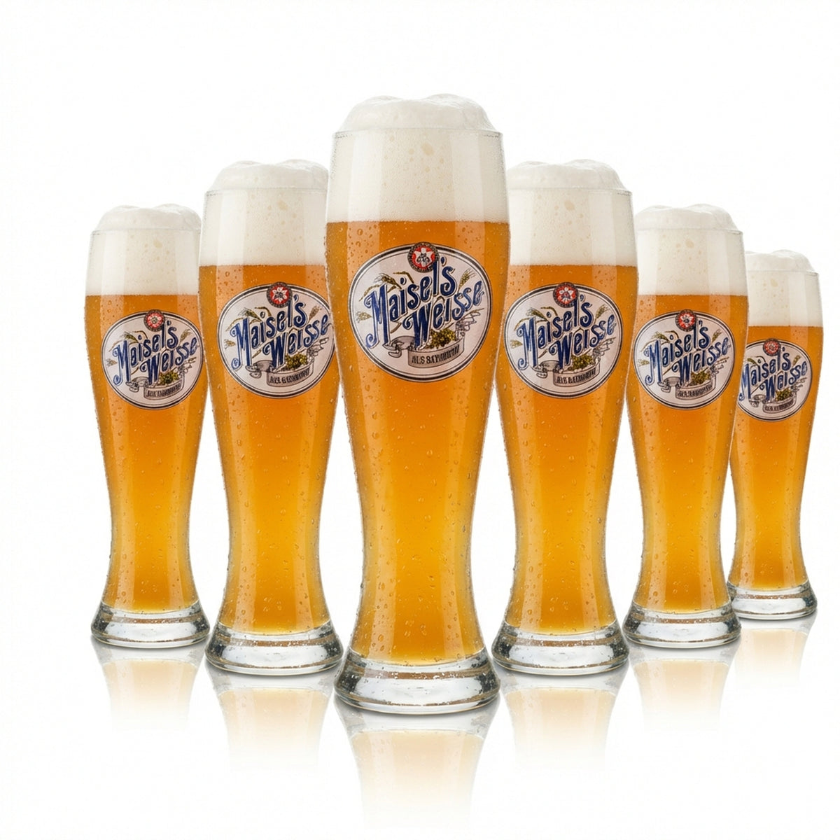 6x Maisels Weisse Bier Glas 0,5l Weizen