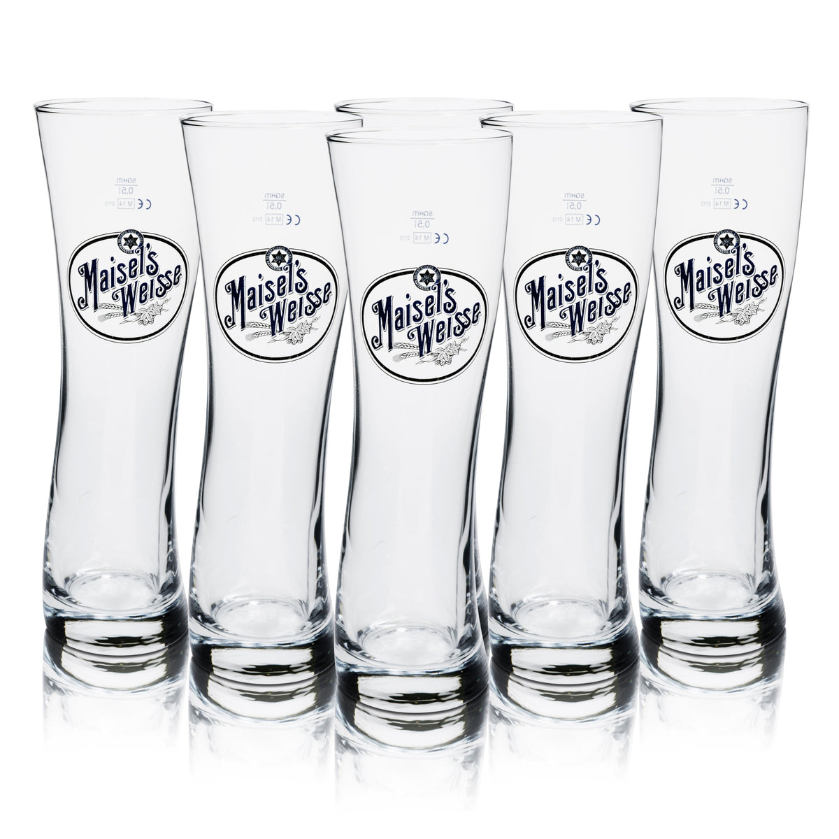 6x Maisels Weisse Bier Glas Weizen 0,5l Designglas Sahm – Ansicht 4