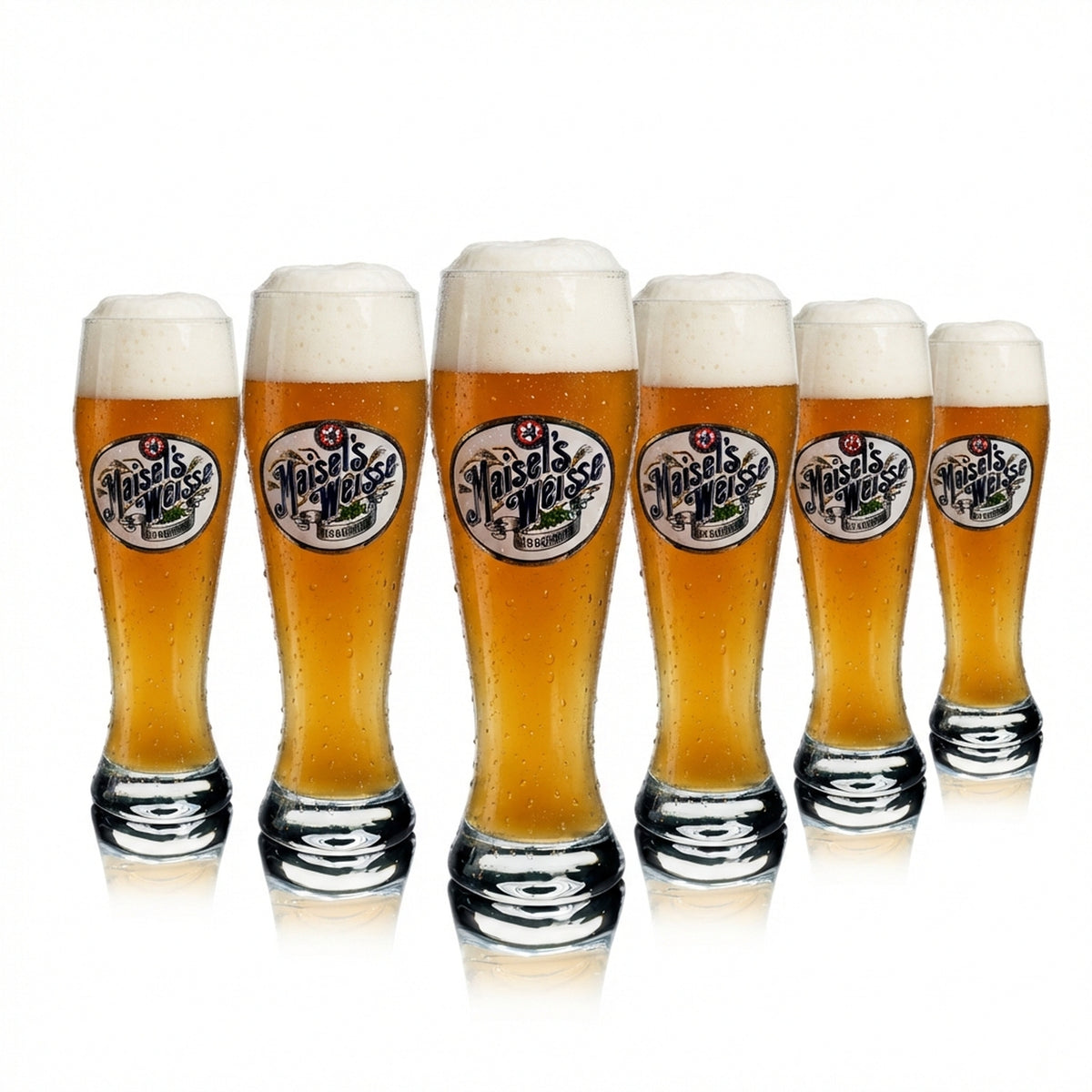 6x Maisels Weisse Weißbier Glas 0,3l Hefe Kristall Weizen Gläser Gastro Geeicht